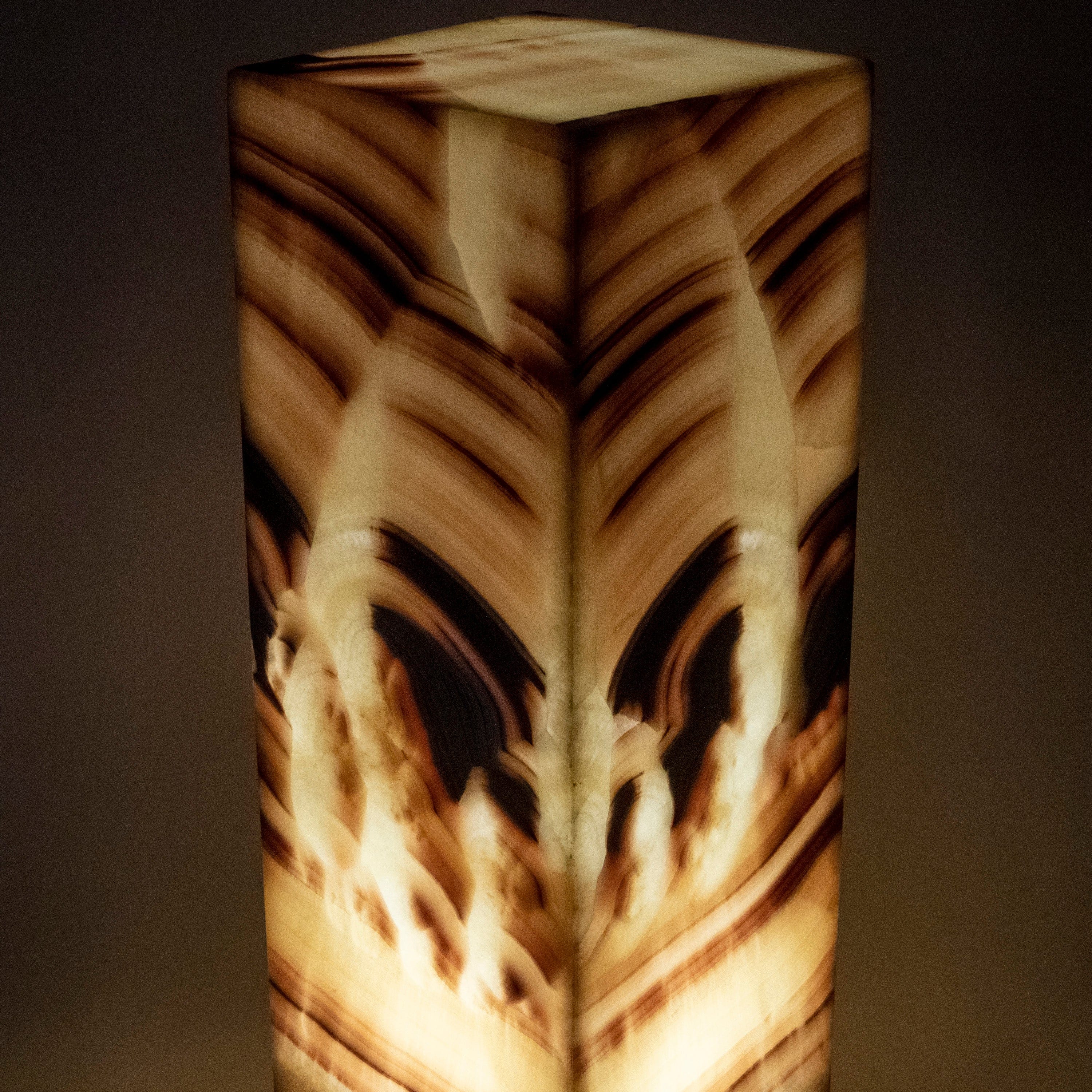 Kalifano Light Towers Natural Golden Honey Onyx Lamp Light Tower - 24" tall LT60X20.001