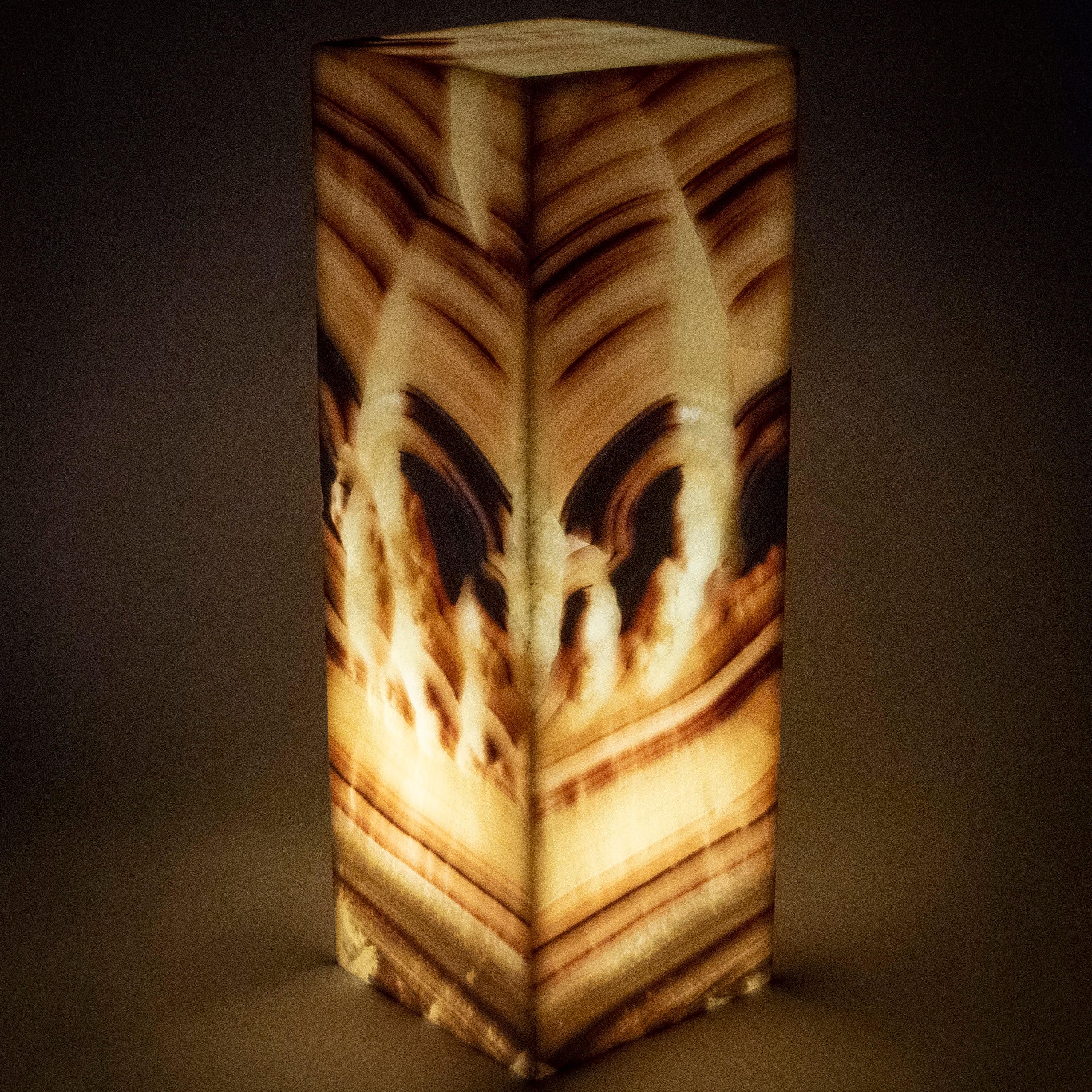 Kalifano Light Towers Natural Golden Honey Onyx Lamp Light Tower - 24" tall LT60X20.001