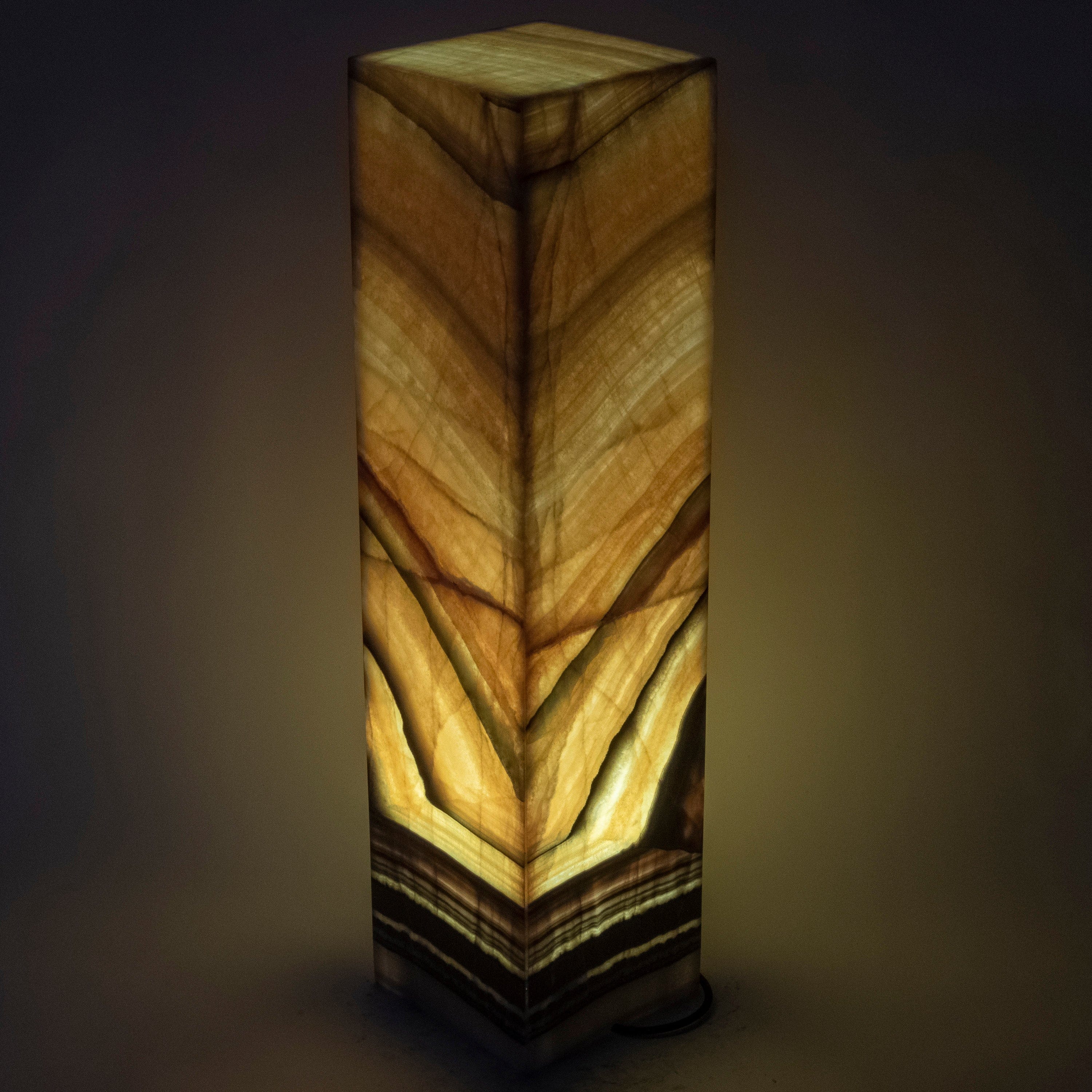 Kalifano Light Towers Natural Onyx Lamp Light Tower 32" tall LT80X20.004