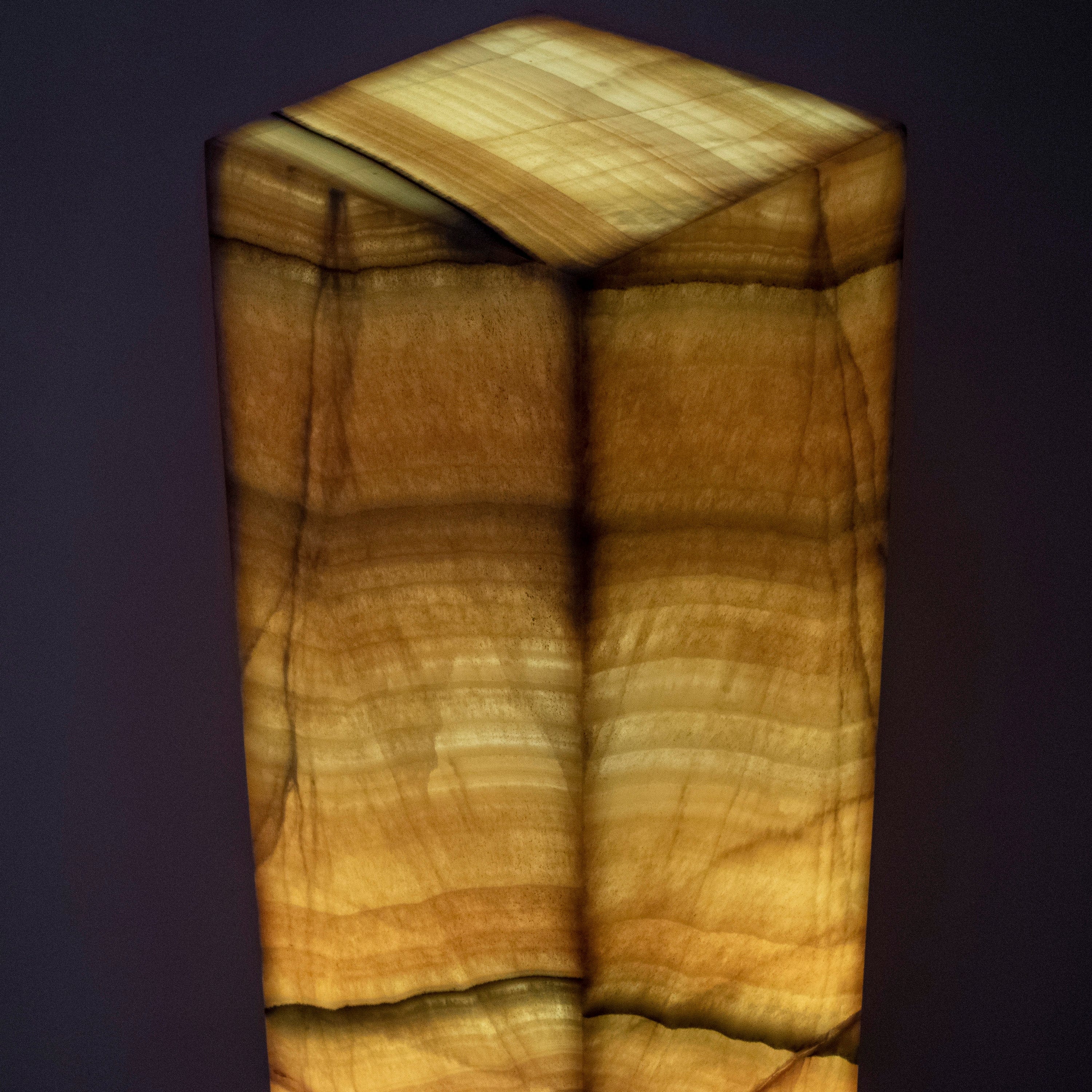 Kalifano Light Towers Natural Onyx Lamp Light Tower 32" tall LT80X20.006