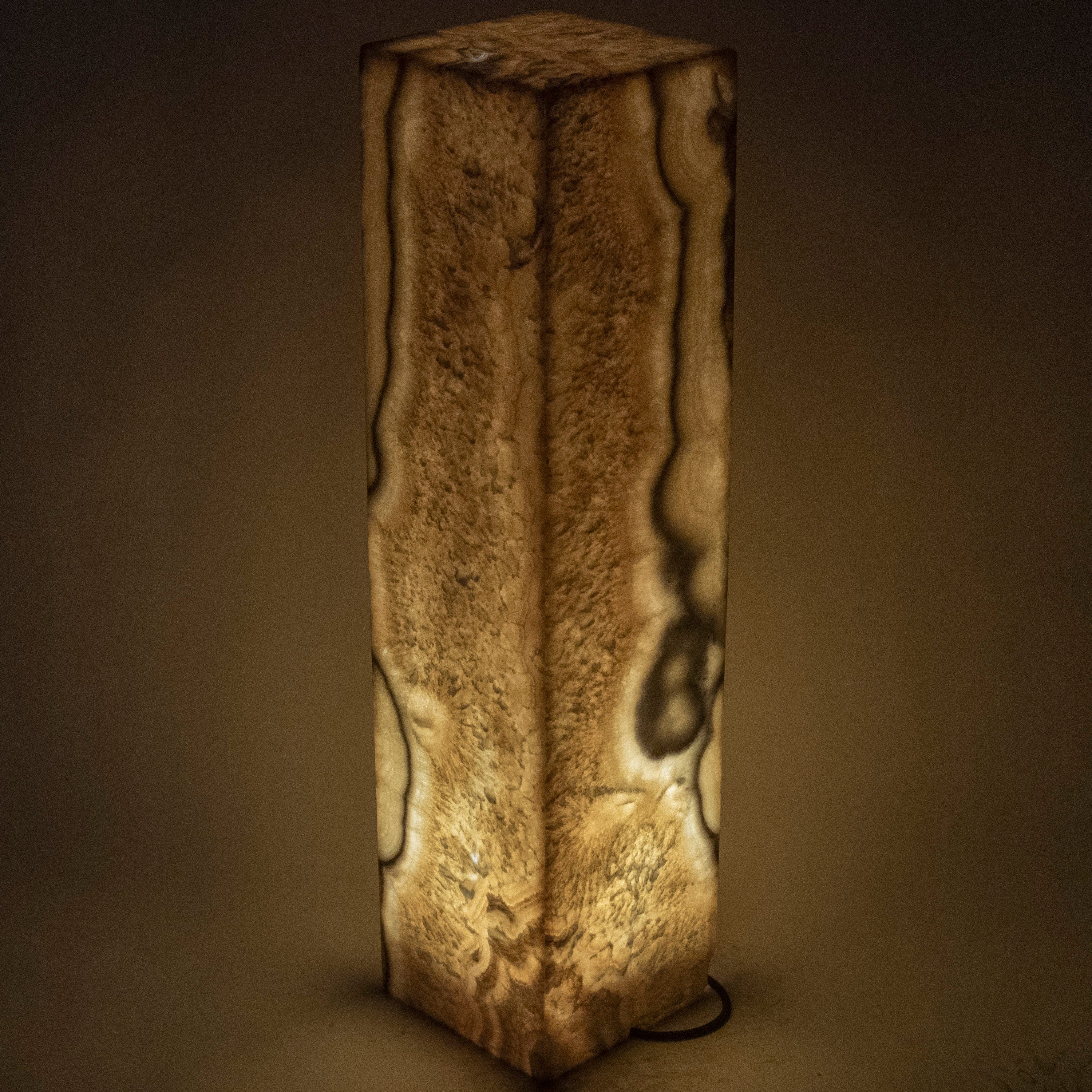 Kalifano Light Towers Natural Onyx Lamp Light Tower 32" tall LT80X20.008