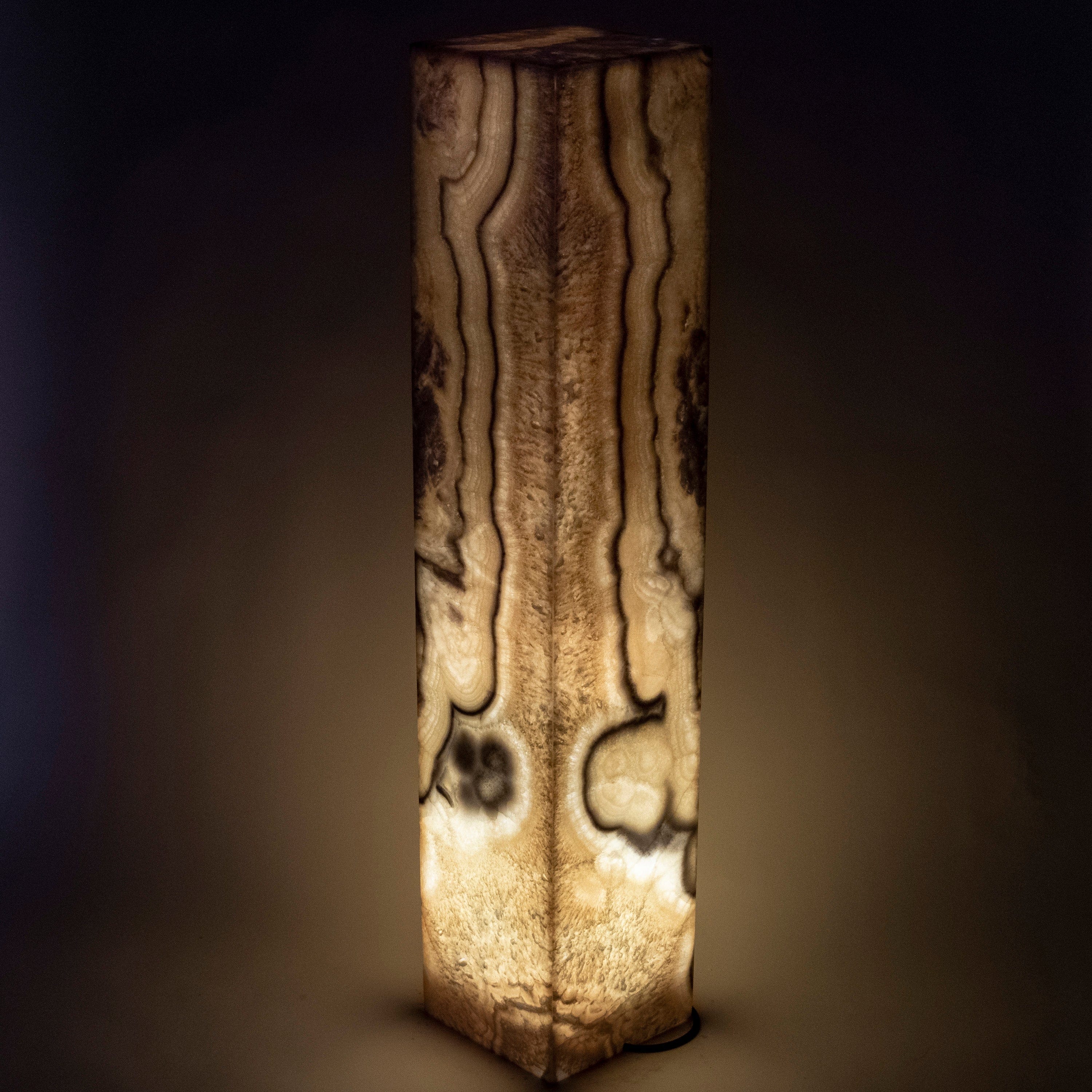 Kalifano Light Towers Natural Onyx Lamp Light Tower 40" tall LT100X20.004