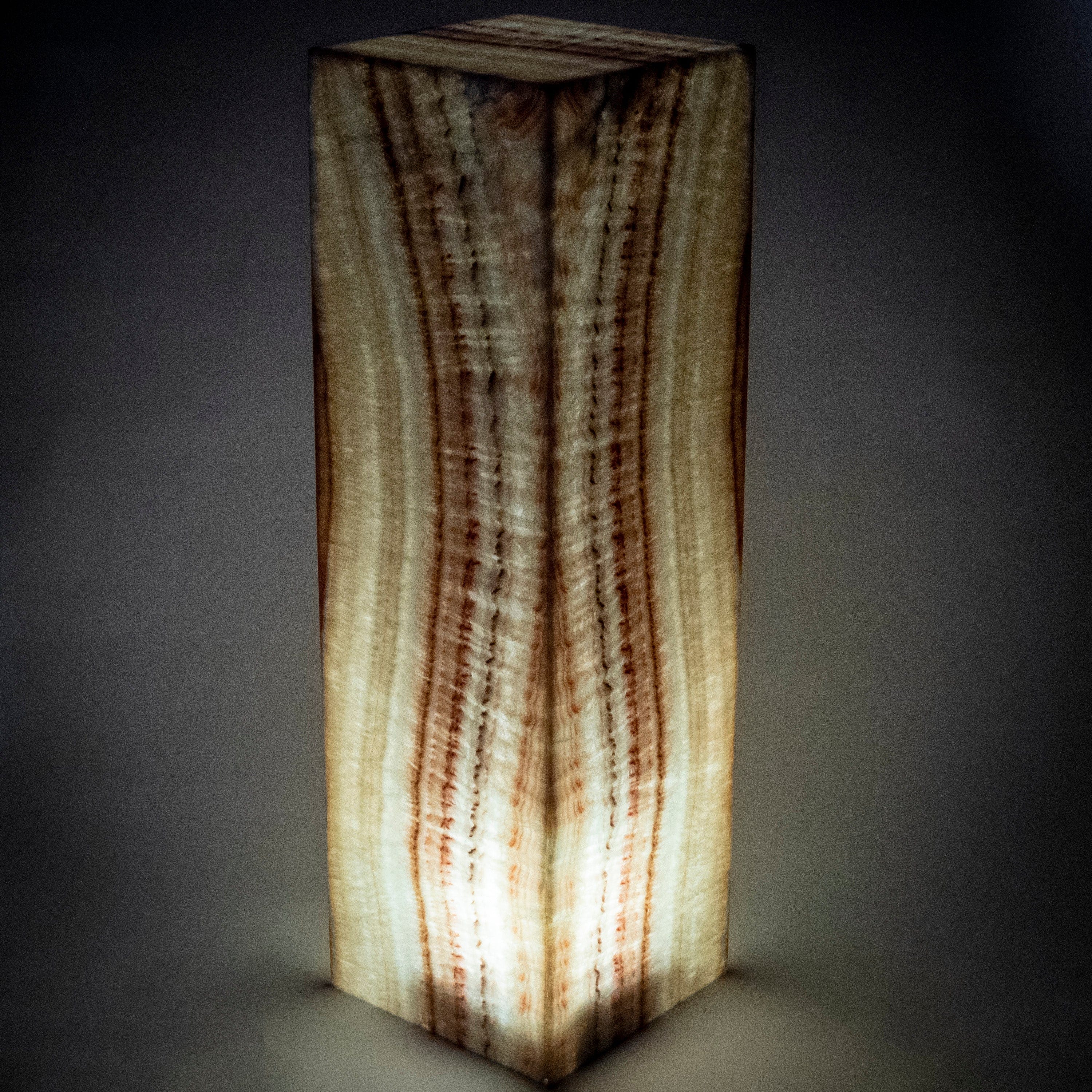 Kalifano Light Towers Natural Onyx Lamp Light Tower 40" tall LT100X30.002