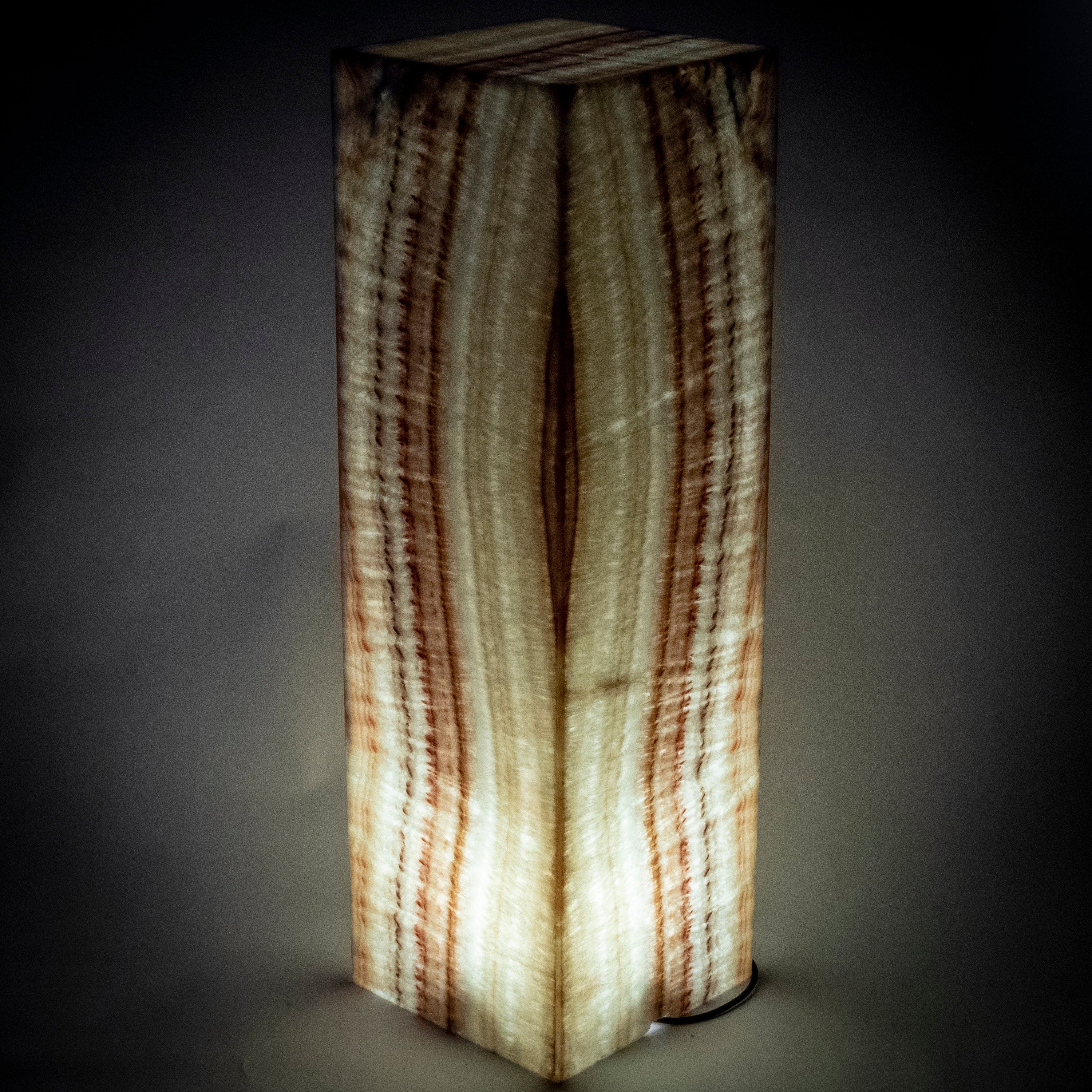 Kalifano Light Towers Natural Onyx Lamp Light Tower 40" tall LT100X30.002