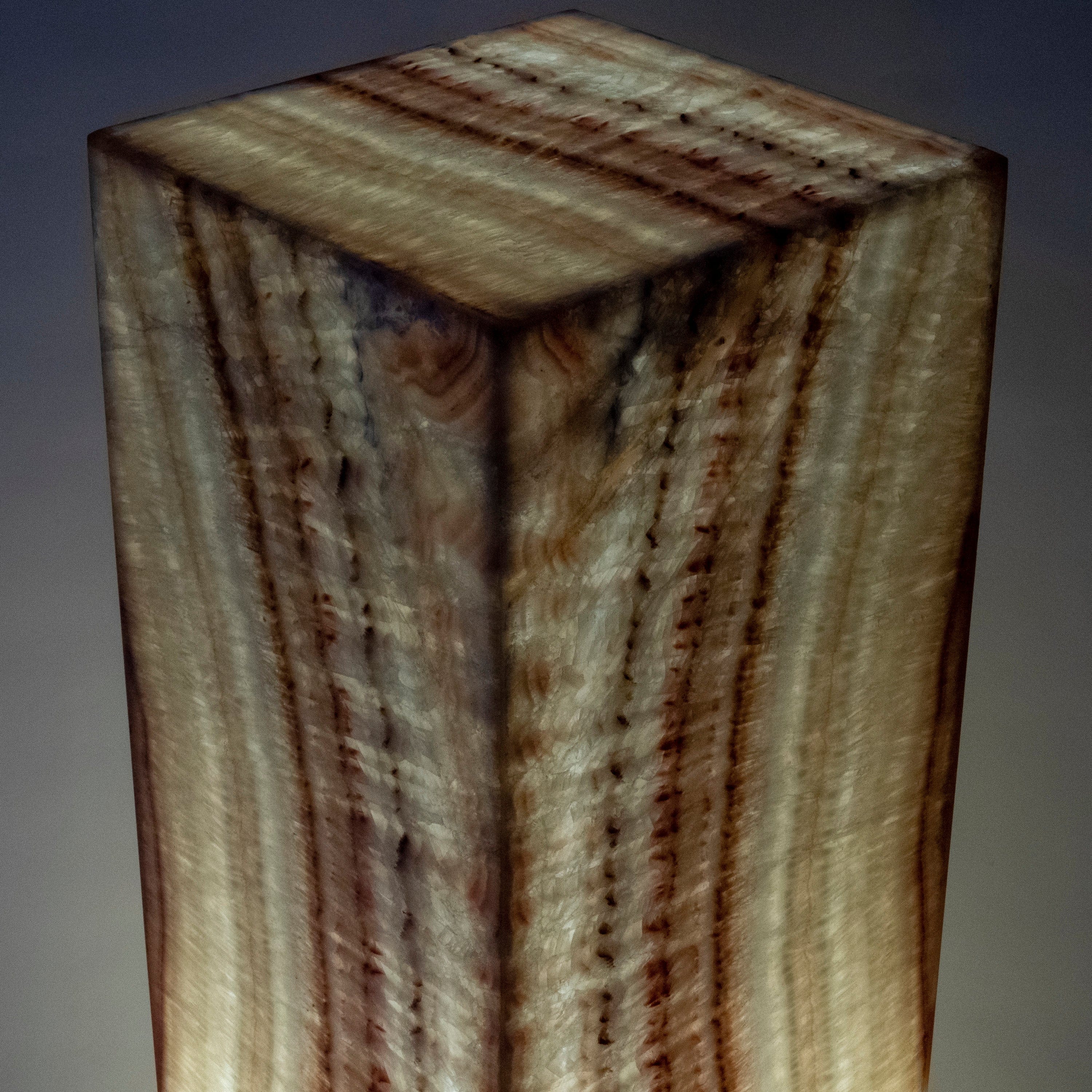 Kalifano Light Towers Natural Onyx Lamp Light Tower 40" tall LT100X30.002