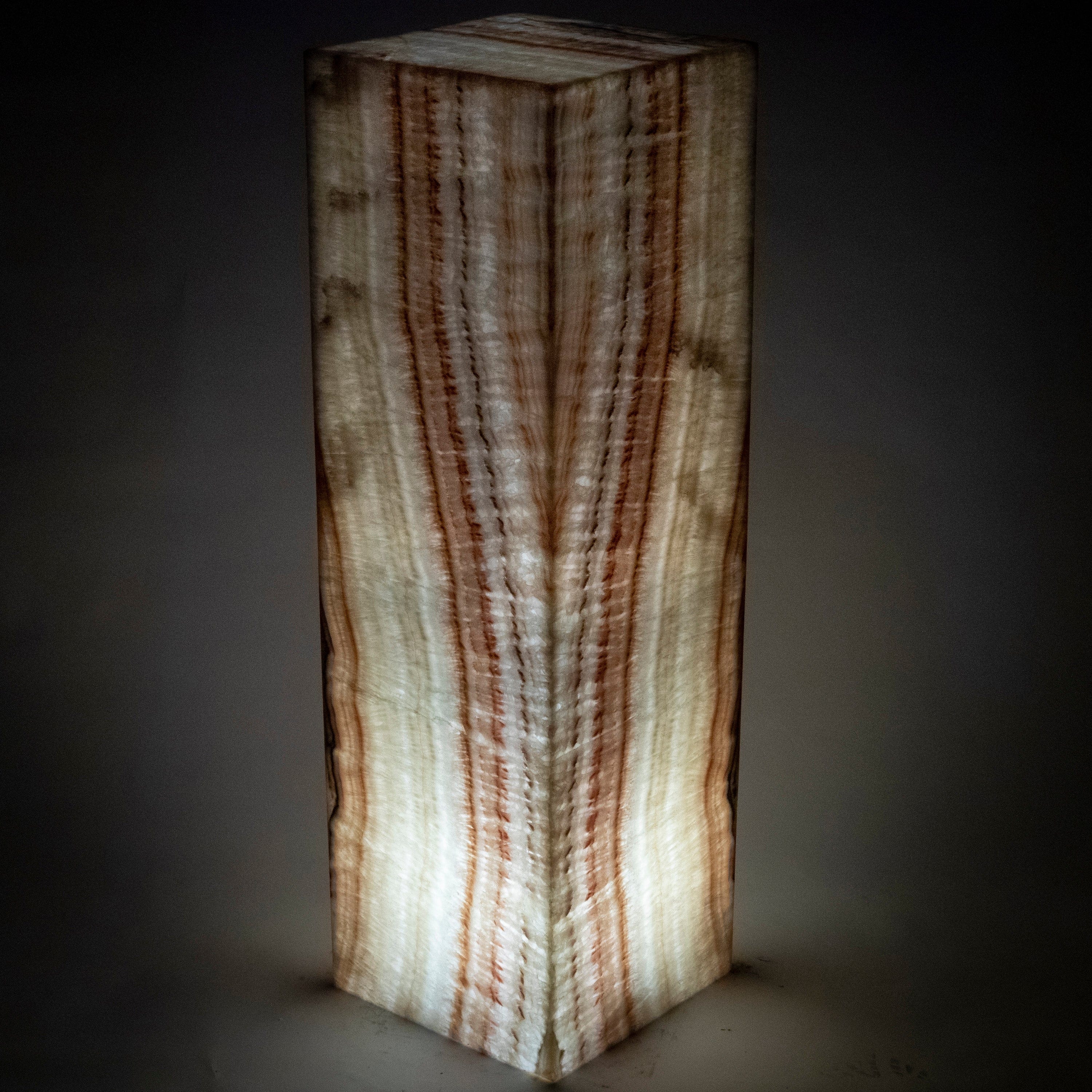 Kalifano Light Towers Natural Onyx Lamp Light Tower 40" tall LT100X30.003