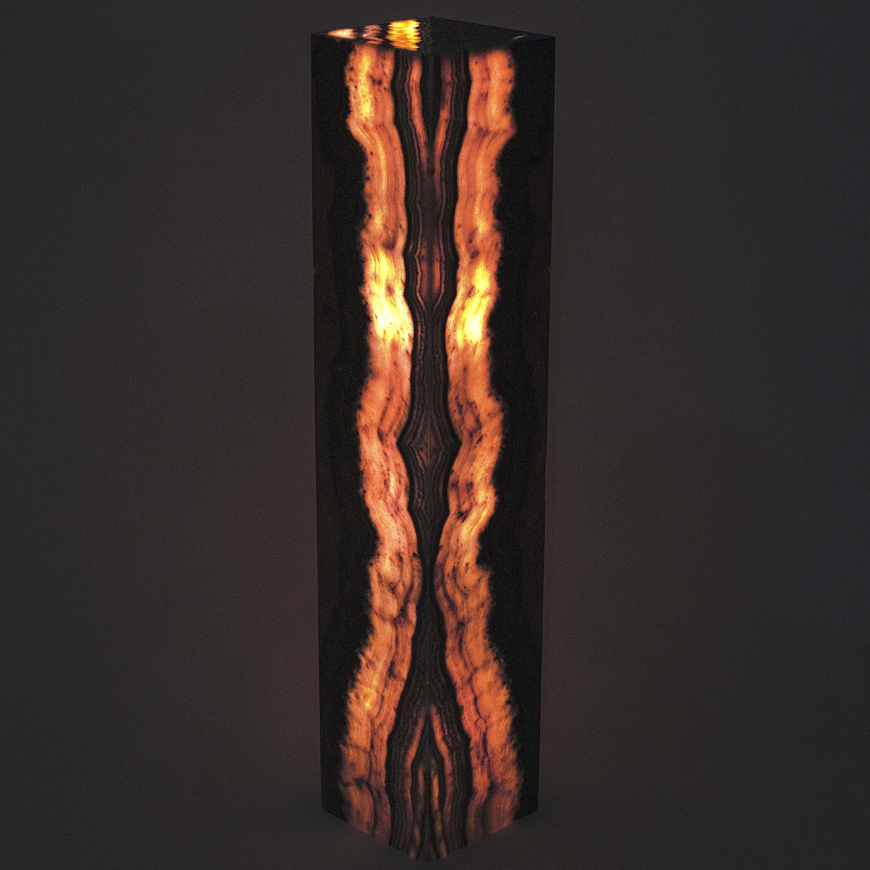 Kalifano Light Towers Natural Pink Onyx Lamp Light Tower from Mexico - 40" tall LT10020-PK.004