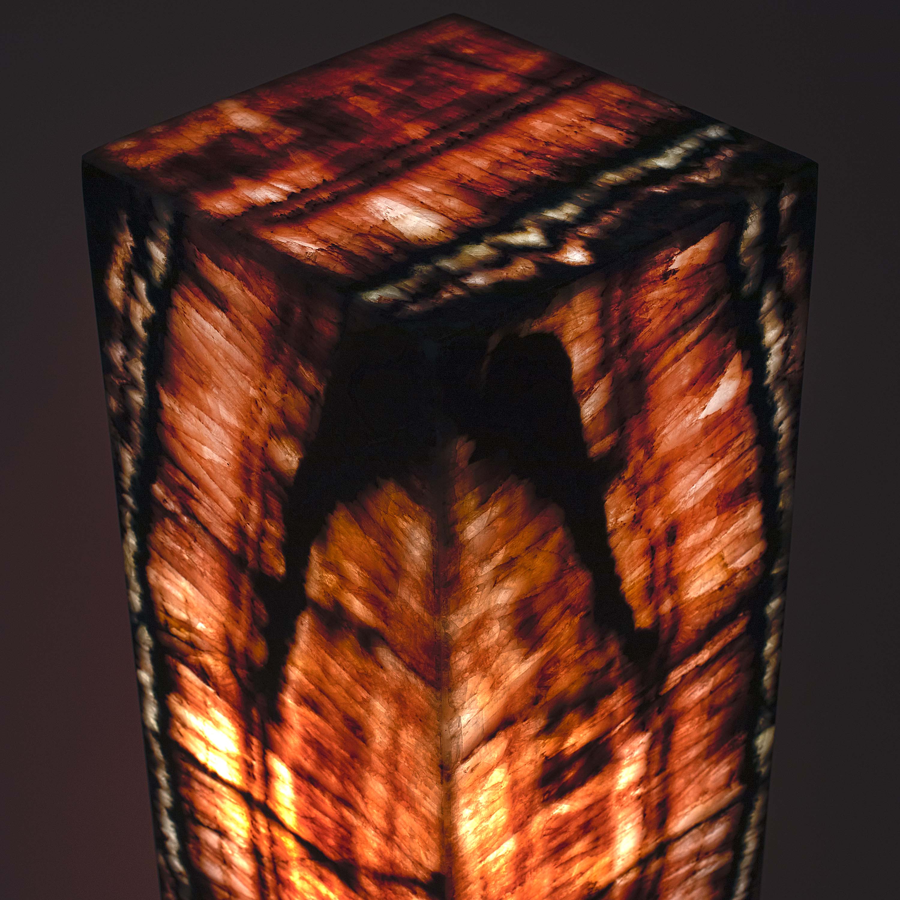 Kalifano Light Towers Natural Pink Onyx Lamp Light Tower from Mexico - 40" tall LT10023-PK.001