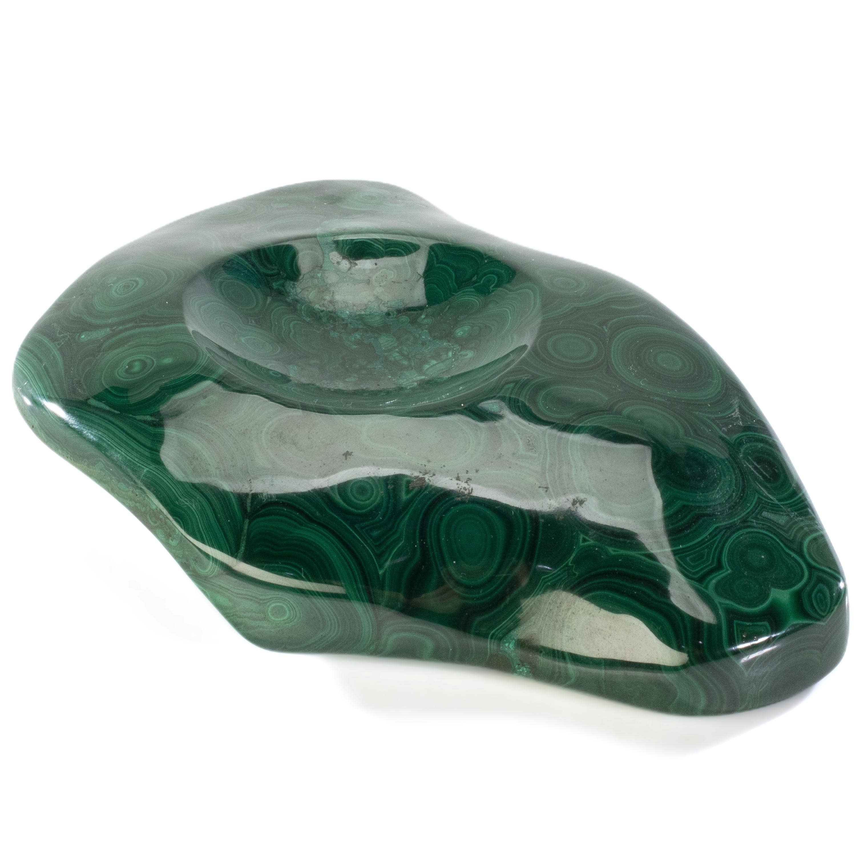 Kalifano Malachite Malachite Ashtray / Bowl Carving 6.5" / 955g MAA1400.001