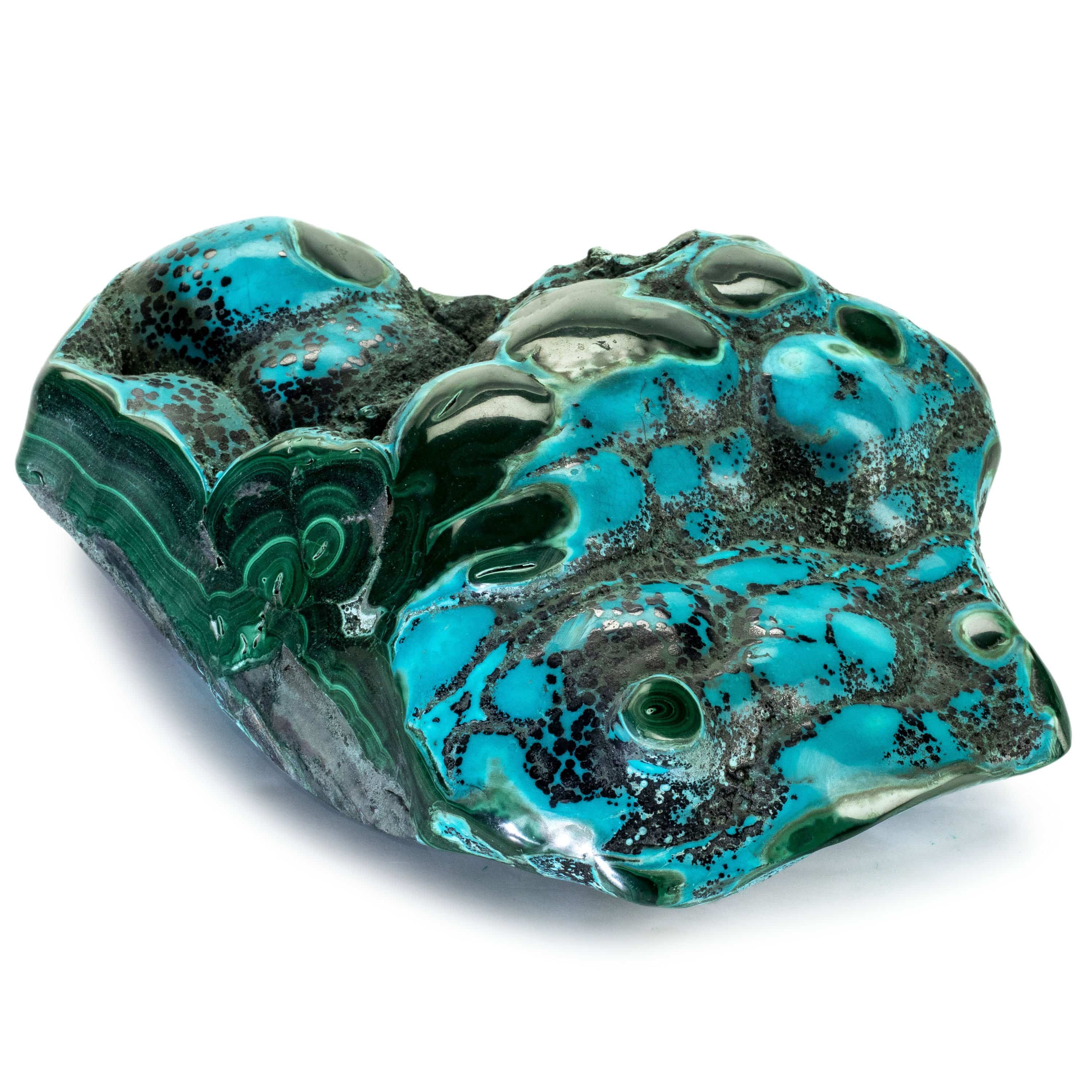 Kalifano Malachite Rare Natural Green Malachite with Blue Chrysocolla Freeform Specimen from Congo - 3.2 kg / 7 lbs MAC2500.001