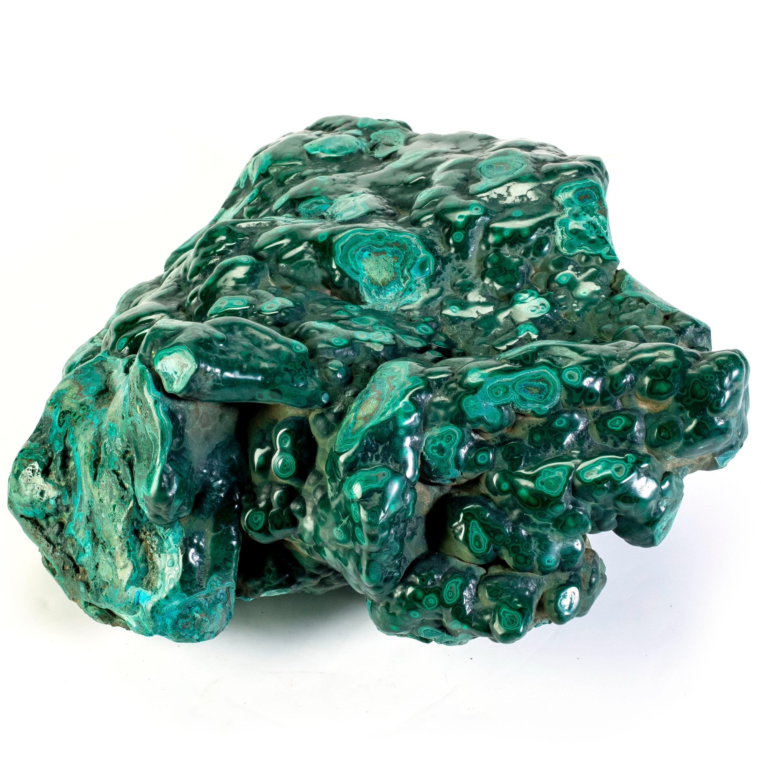 Kalifano Malachite Rare Natural Green Malachite with Blue Chrysocolla Freeform Specimen from Congo - 6.4 kg / 14 lbs MAC5600.001