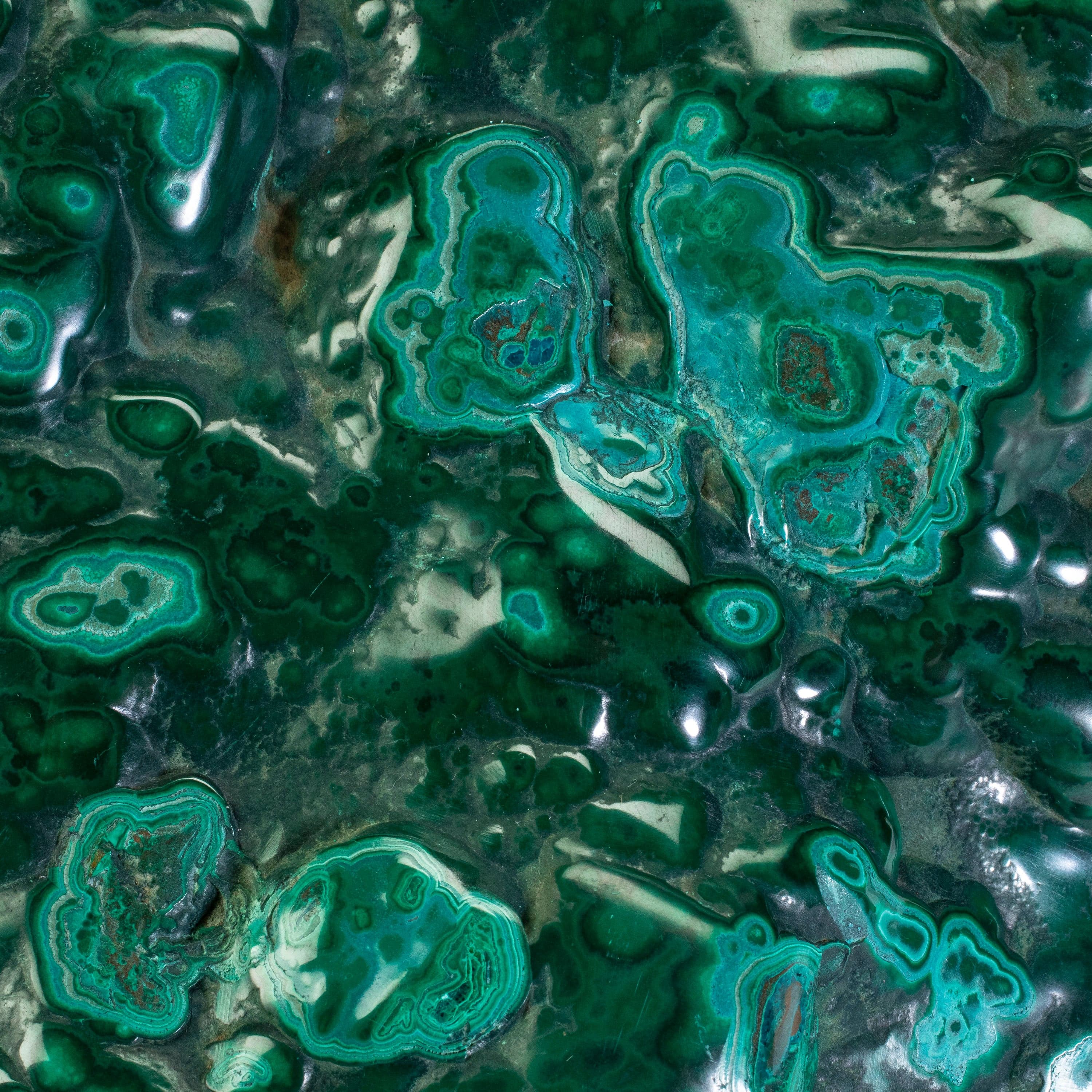 Kalifano Malachite Rare Natural Green Malachite with Blue Chrysocolla Freeform Specimen from Congo - 6.4 kg / 14 lbs MAC5600.001