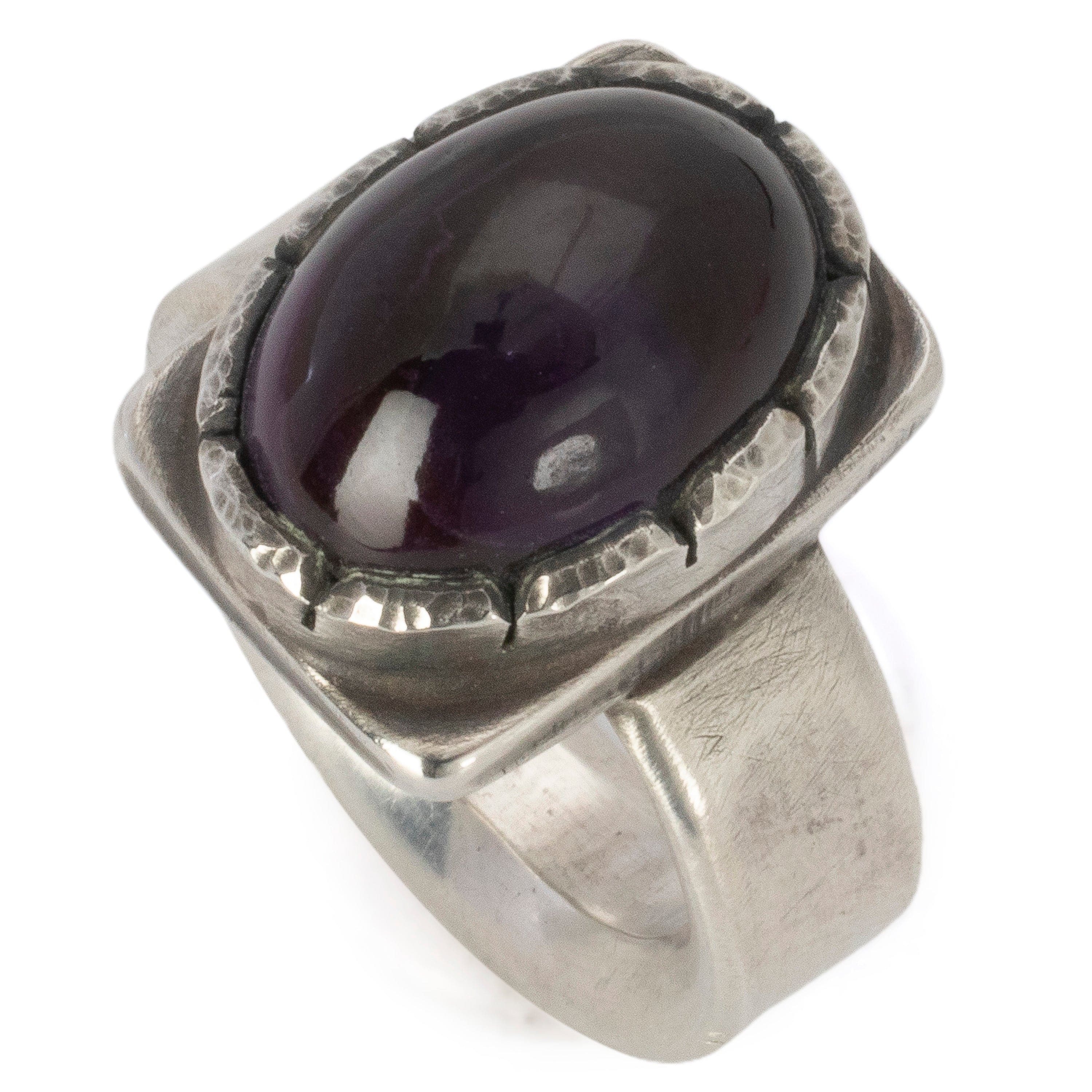 Kalifano Native American Jewelry 10 Joe O'Neil Navajo Sugilite USA Native American Made 925 Sterling Silver Ring NAR3000.004.10