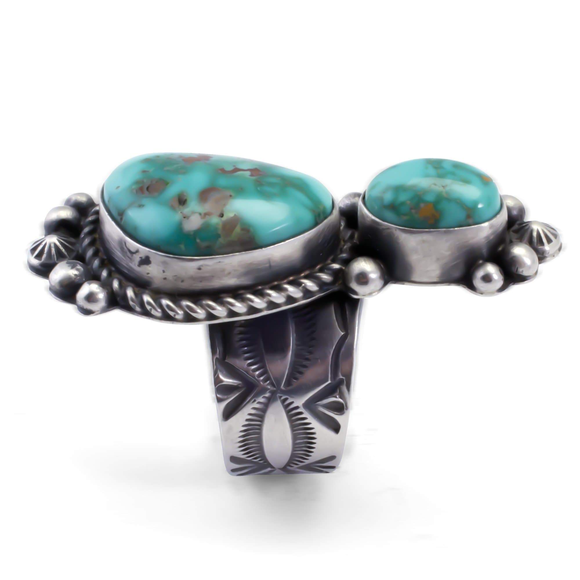 Kalifano Native American Jewelry 6 Royston Turquoise Native American Made 925 Sterling Silver Ring NAR1200.004.6