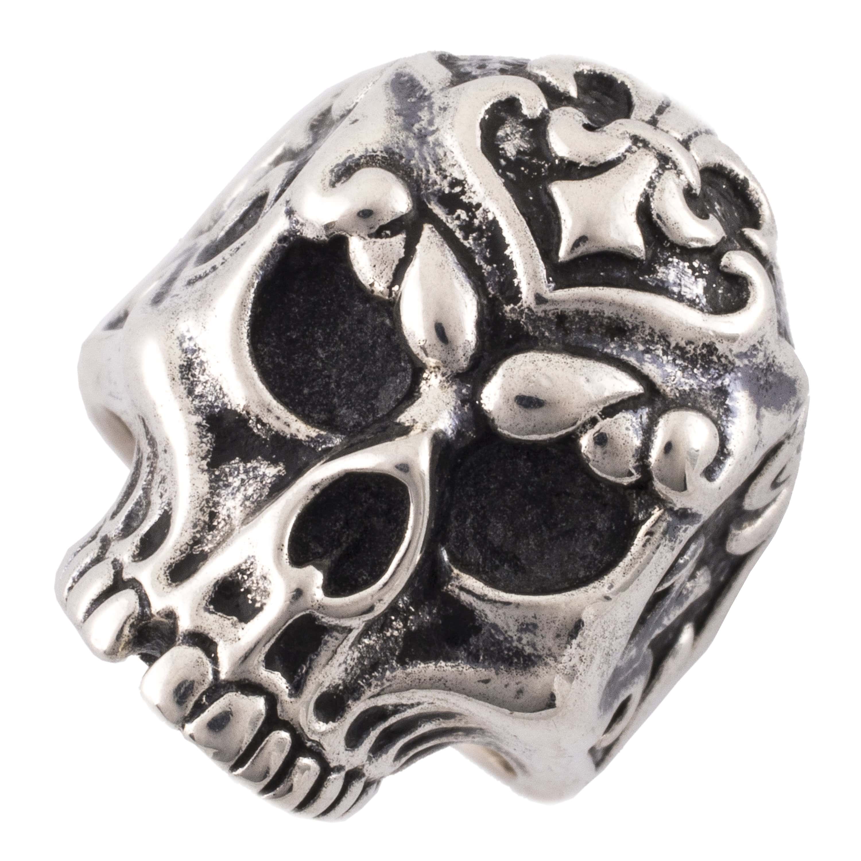 Kalifano Native American Jewelry 6 Valdor Skull USA Native American Made 925 Sterling Silver Ring NAR900.015.6