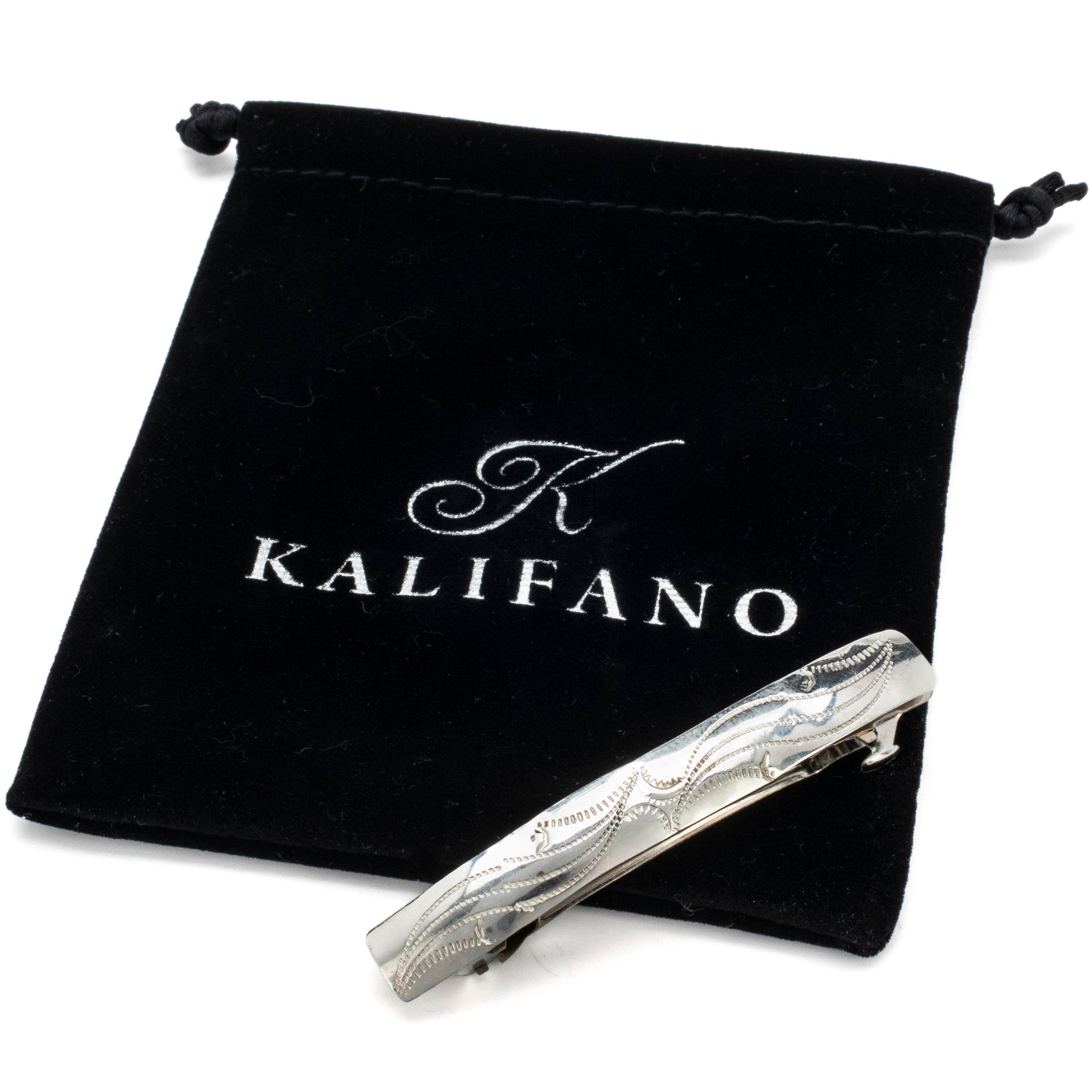 Kalifano Native American Jewelry 925 Sterling Silver USA Native American Made Hair Clip NA150.010