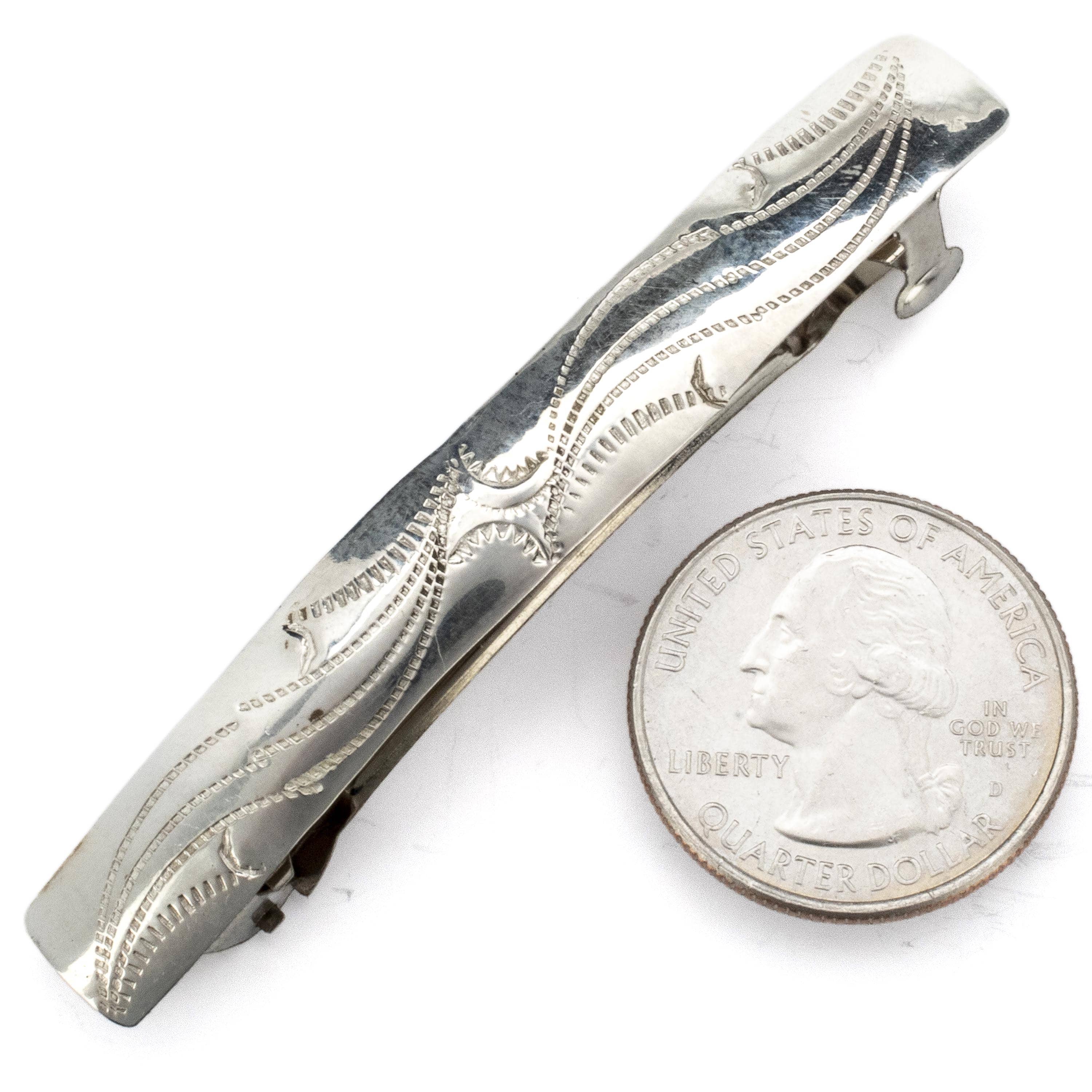 Kalifano Native American Jewelry 925 Sterling Silver USA Native American Made Hair Clip NA150.010