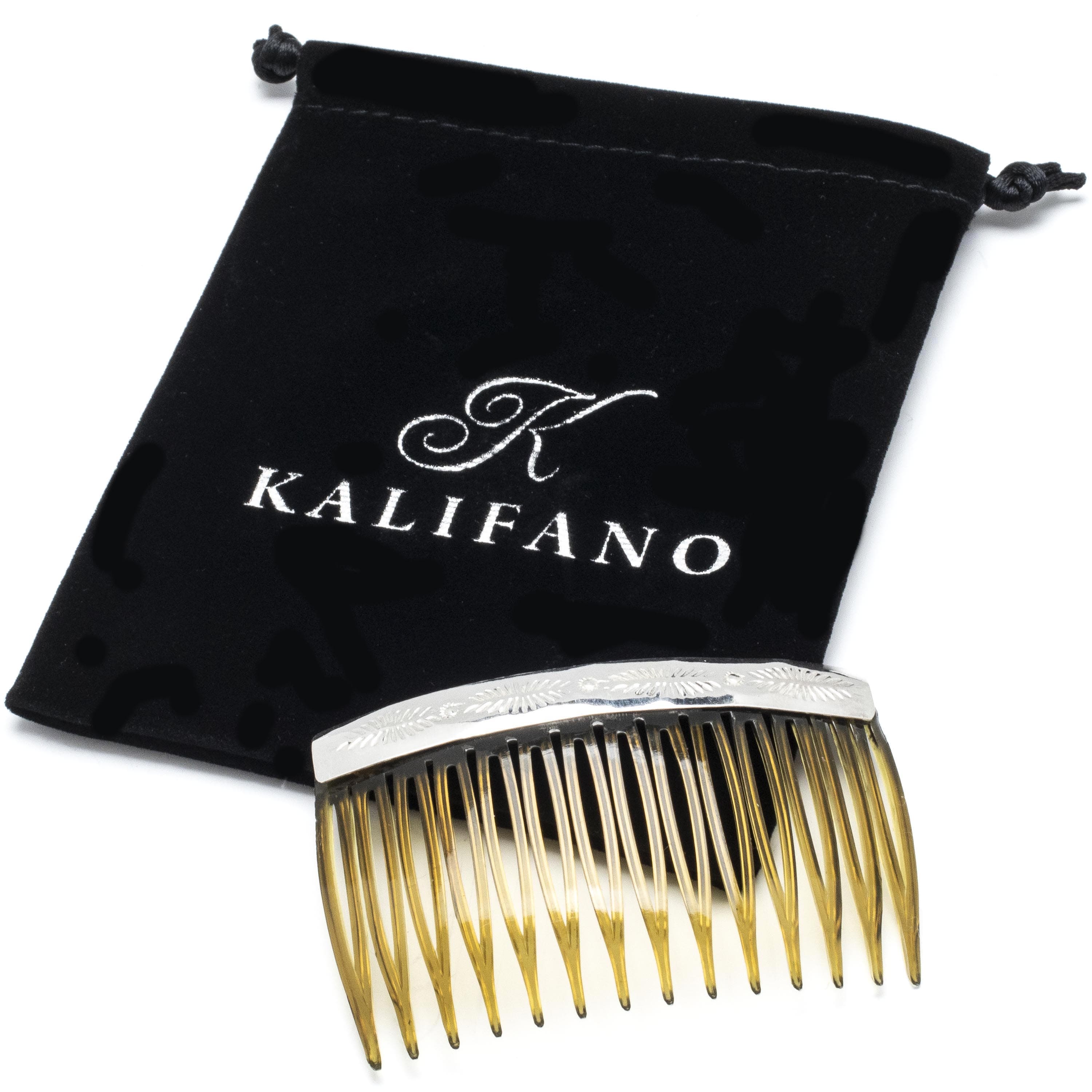 Kalifano Native American Jewelry 925 Sterling Silver USA Native American Made Hair Comb NA150.005