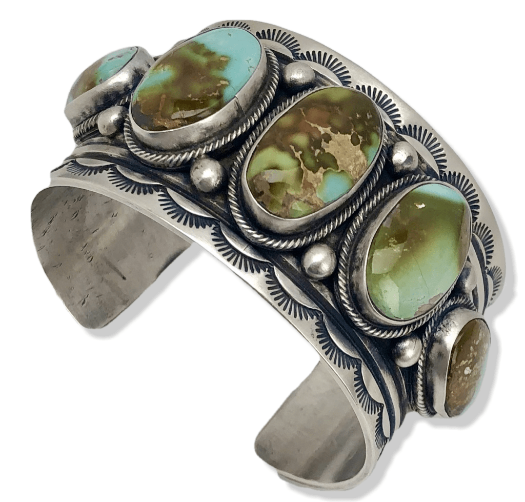 Kalifano Native American Jewelry B. Johnson Royston Turquoise Native American Made 925 Sterling Silver Cuff NAB6000.001