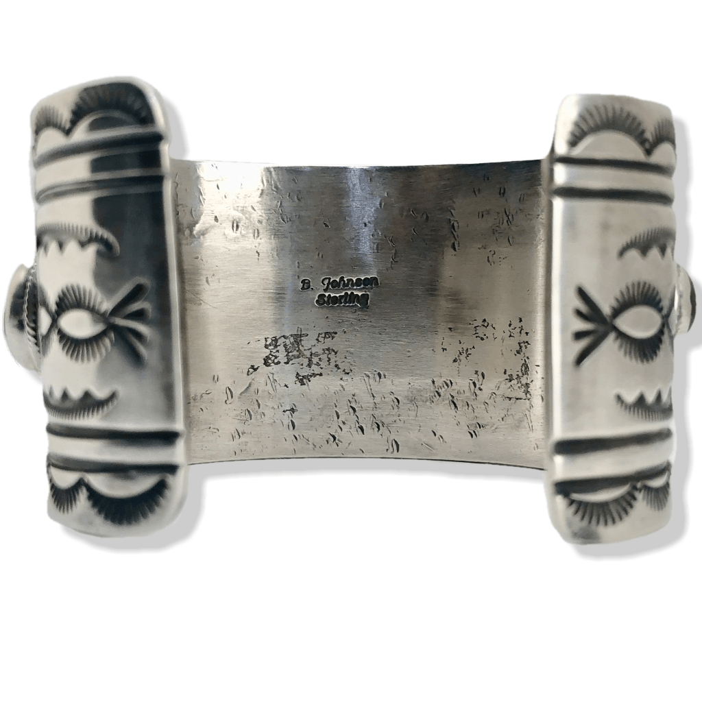 Kalifano Native American Jewelry B. Johnson Royston Turquoise Native American Made 925 Sterling Silver Cuff NAB6000.001