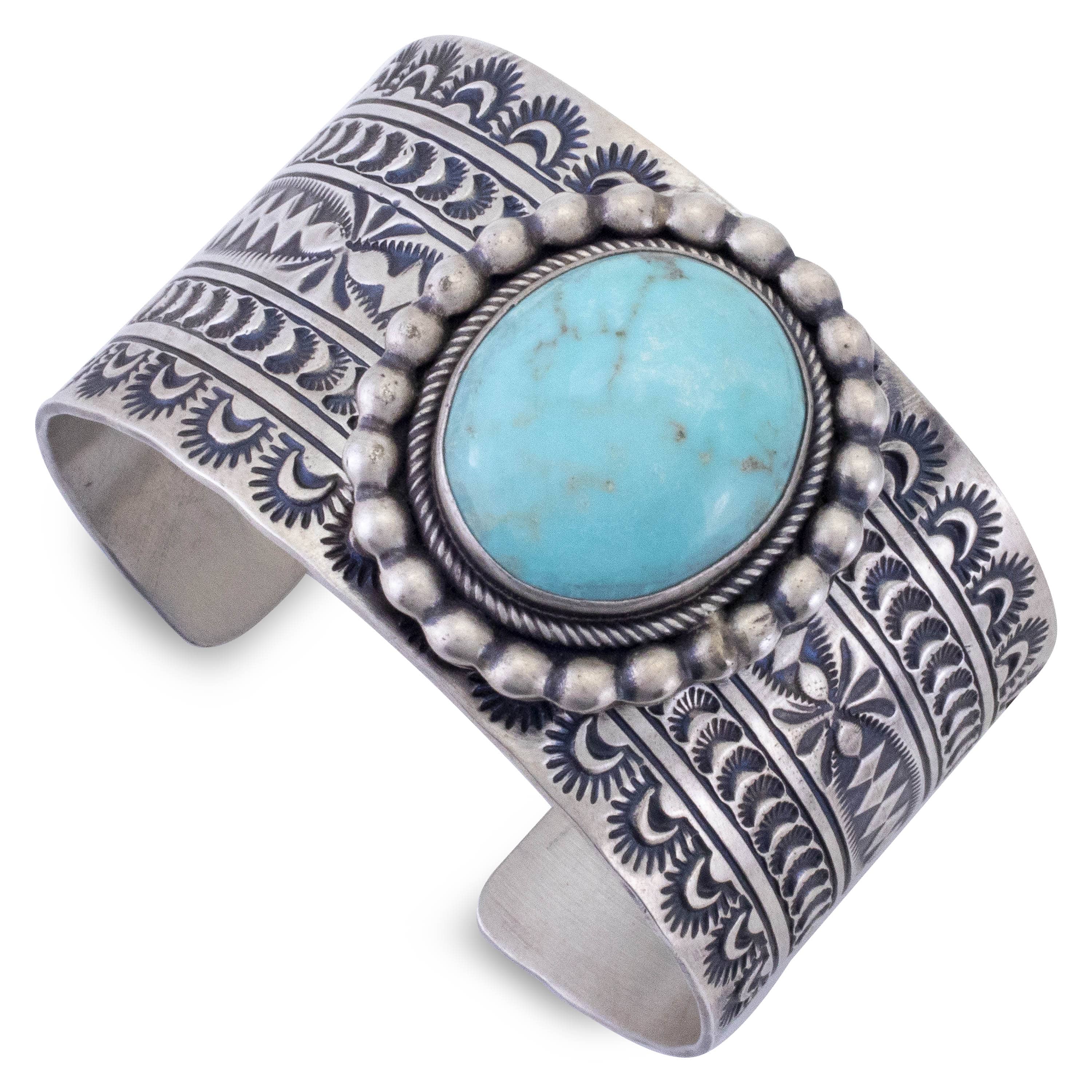 Kalifano Native American Jewelry Bennie Ramone Navajo Royston Turquoise USA Native American Made 925 Sterling Silver Cuff NAB3000.008