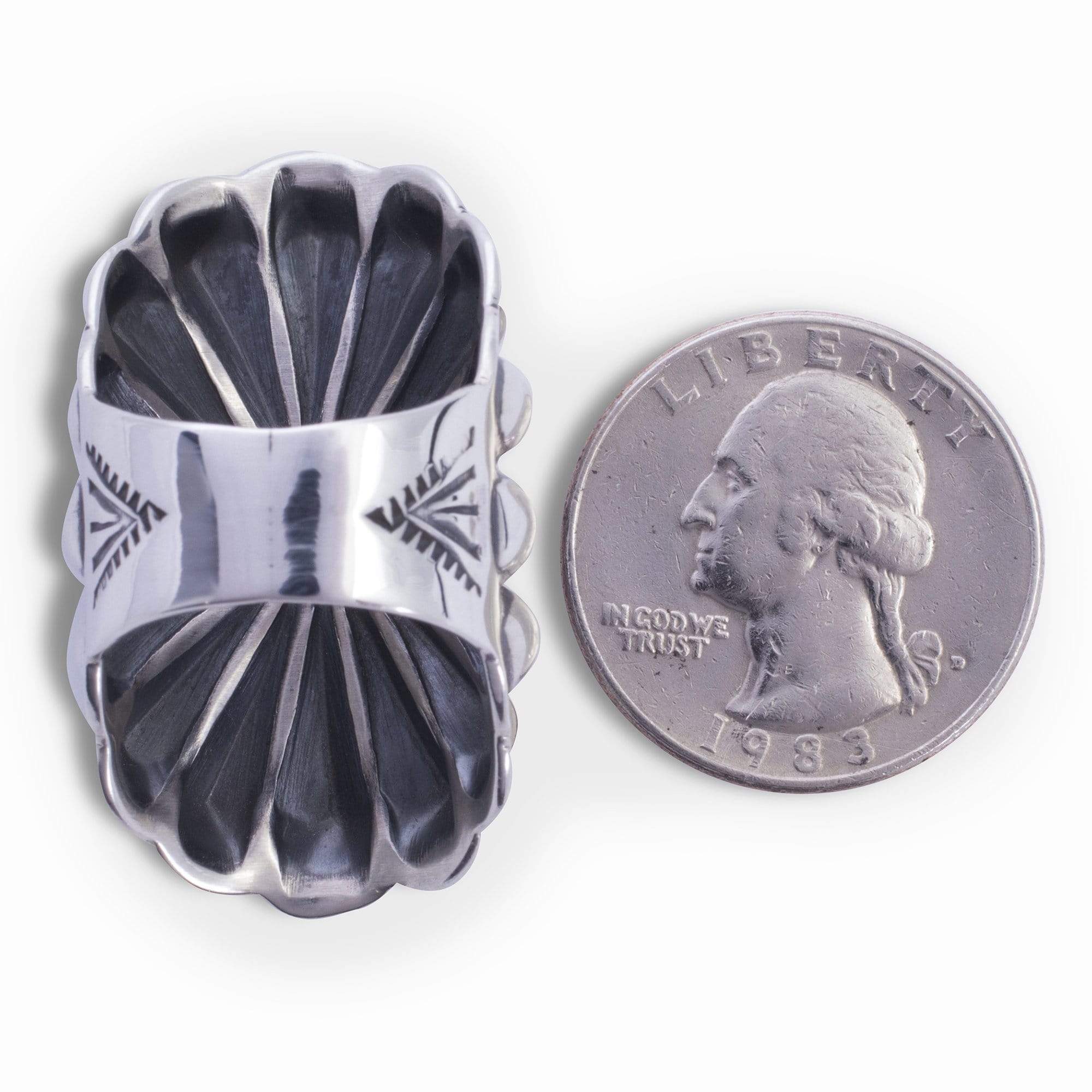 Kalifano Native American Jewelry Daryll Cadman Native American Made 925 Sterling Silver Ring