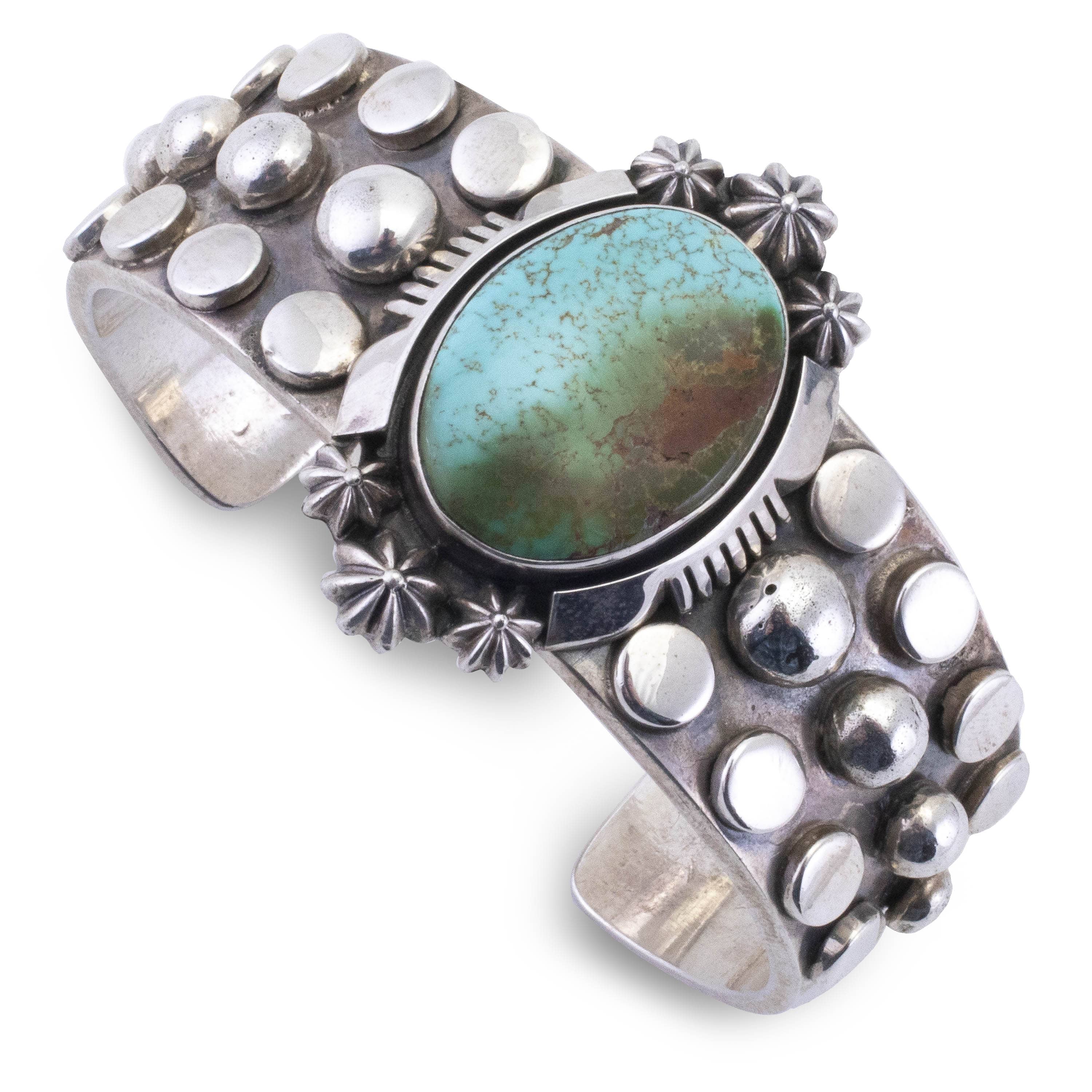 Kalifano Native American Jewelry Jimmy Secatero Navajo Sonoran Gold Turquoise USA Native American Made 925 Sterling Silver Cuff NAB3000.010