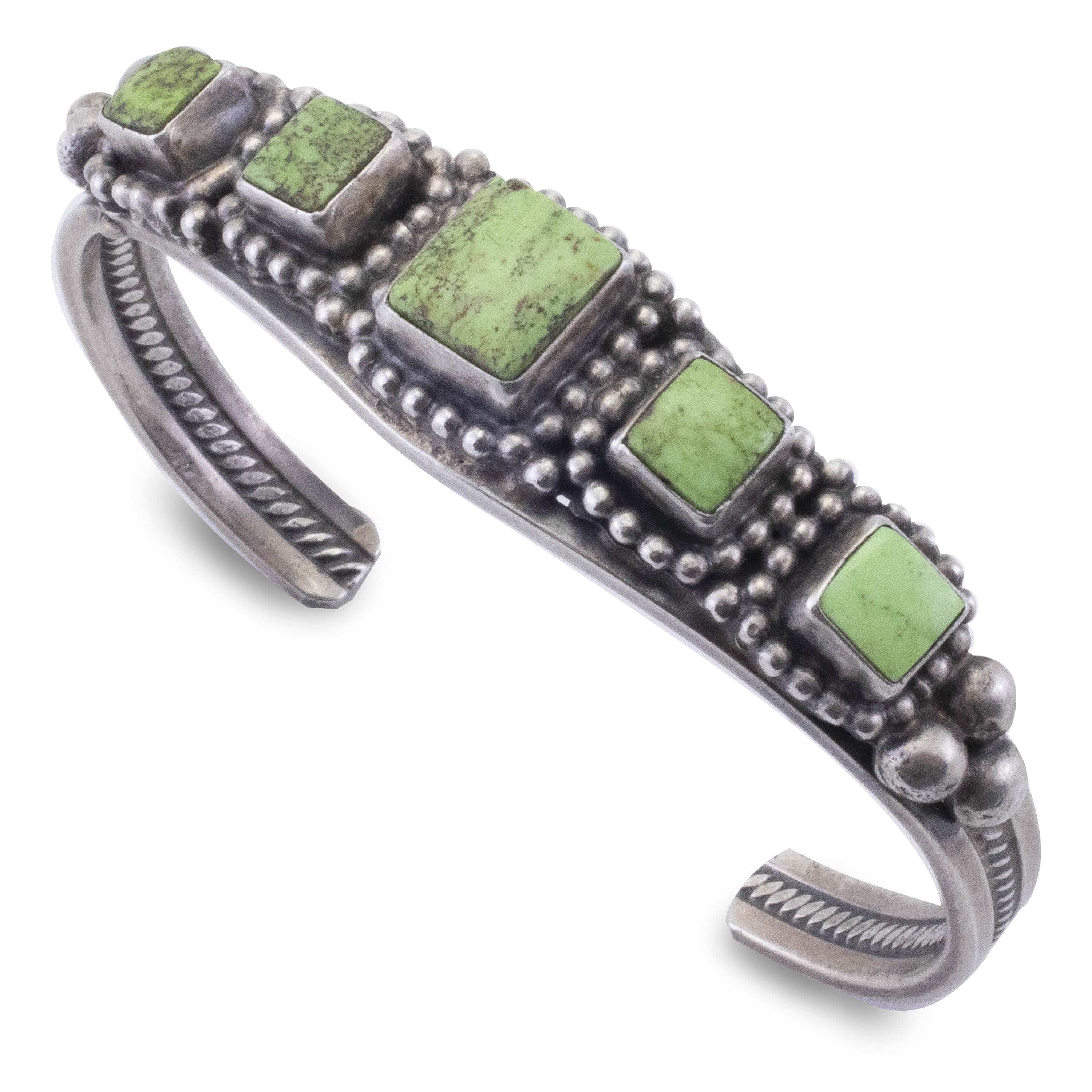Kalifano Native American Jewelry Paul Livingston Navajo Gaspite USA Native American Made 925 Sterling Silver Cuff NAB1500.011