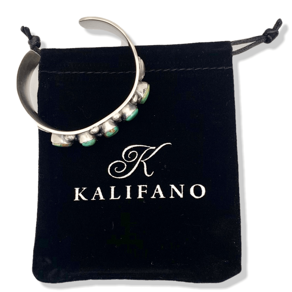 Kalifano Native American Jewelry Royston Turquoise Native American Made 925 Sterling Silver Cuff NAB3900.002