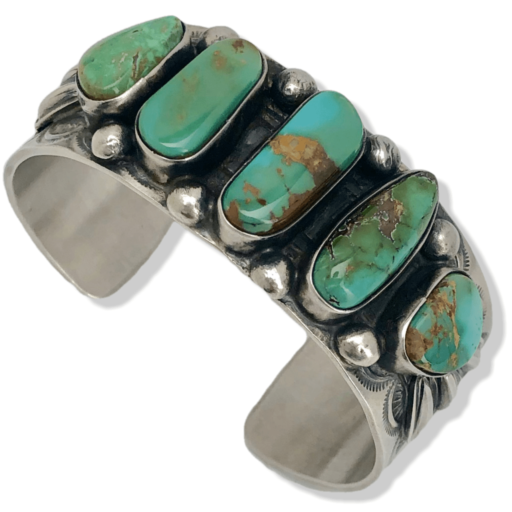 Kalifano Native American Jewelry Royston Turquoise Native American Made 925 Sterling Silver Cuff NAB3900.002