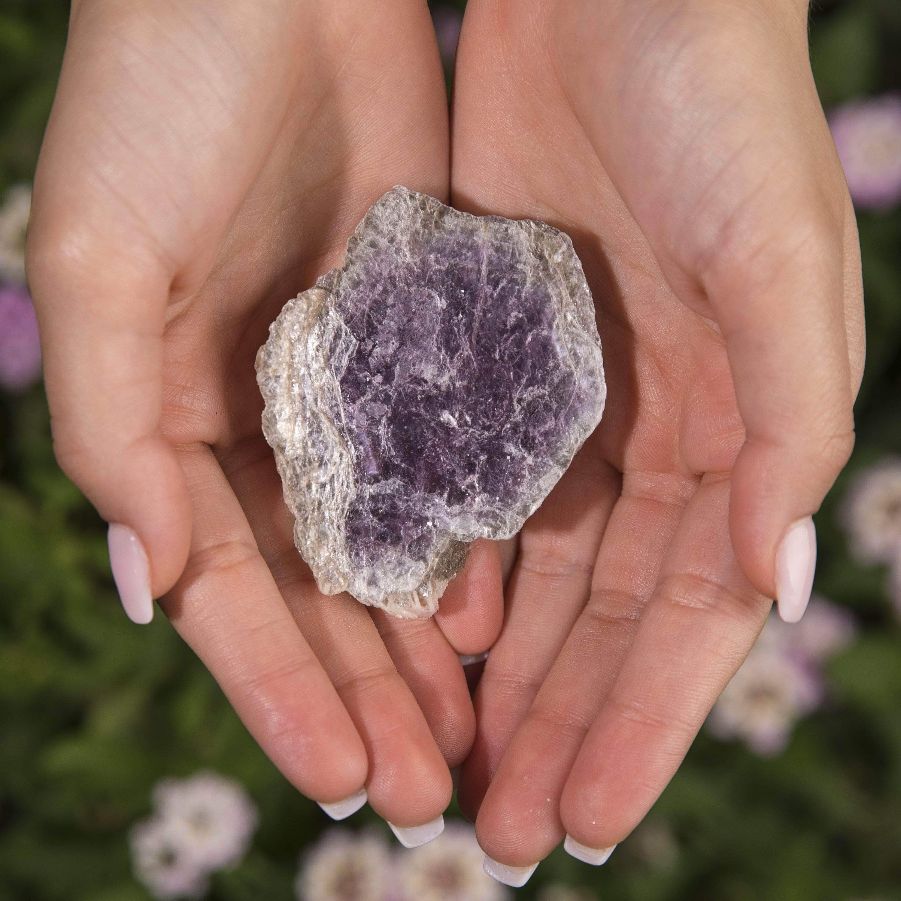 KALIFANO Natural Lepidolite 2 Pack Healing Stone from Brazil LEPIDOLITE20-X2