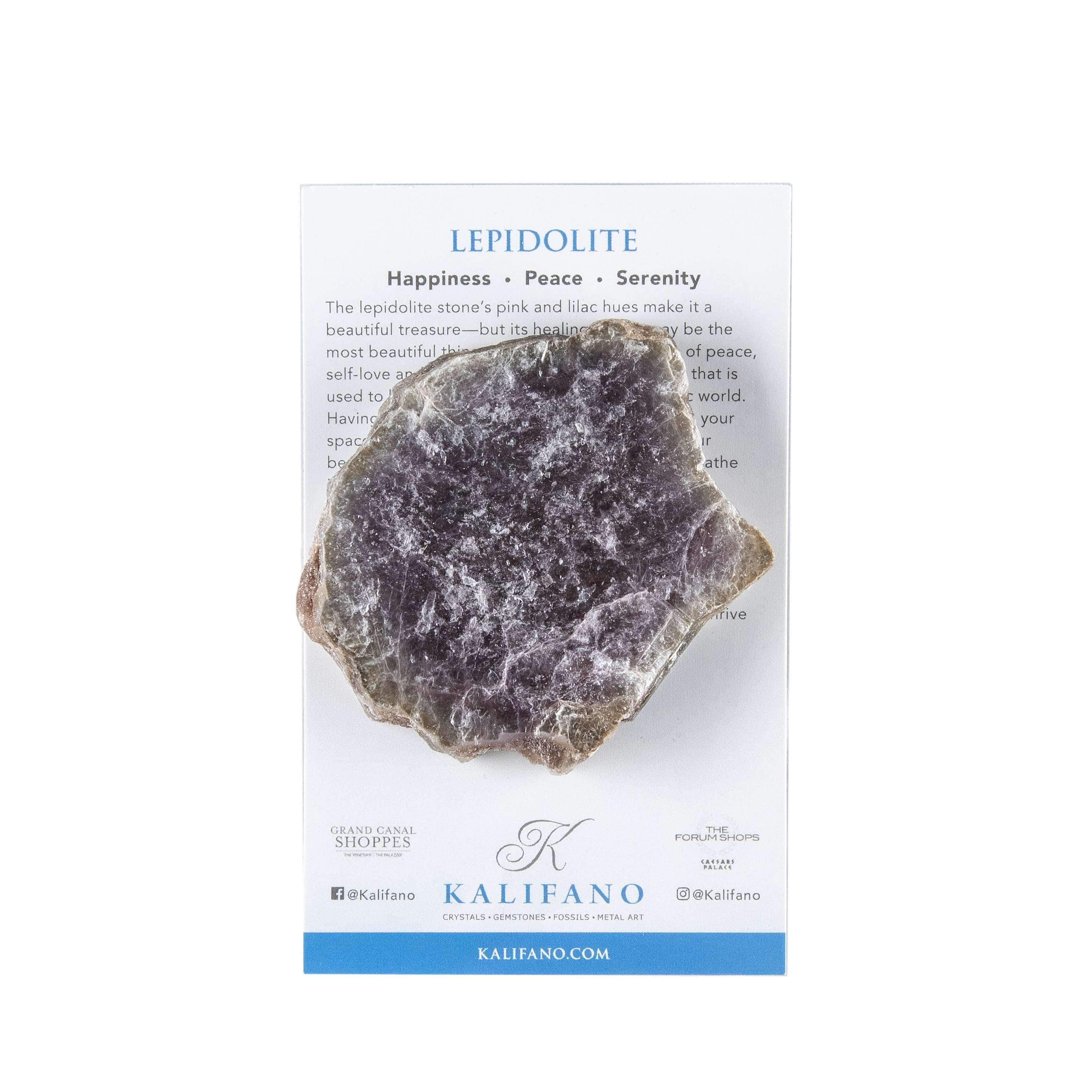 KALIFANO Natural Lepidolite 2 Pack Healing Stone from Brazil LEPIDOLITE20-X2