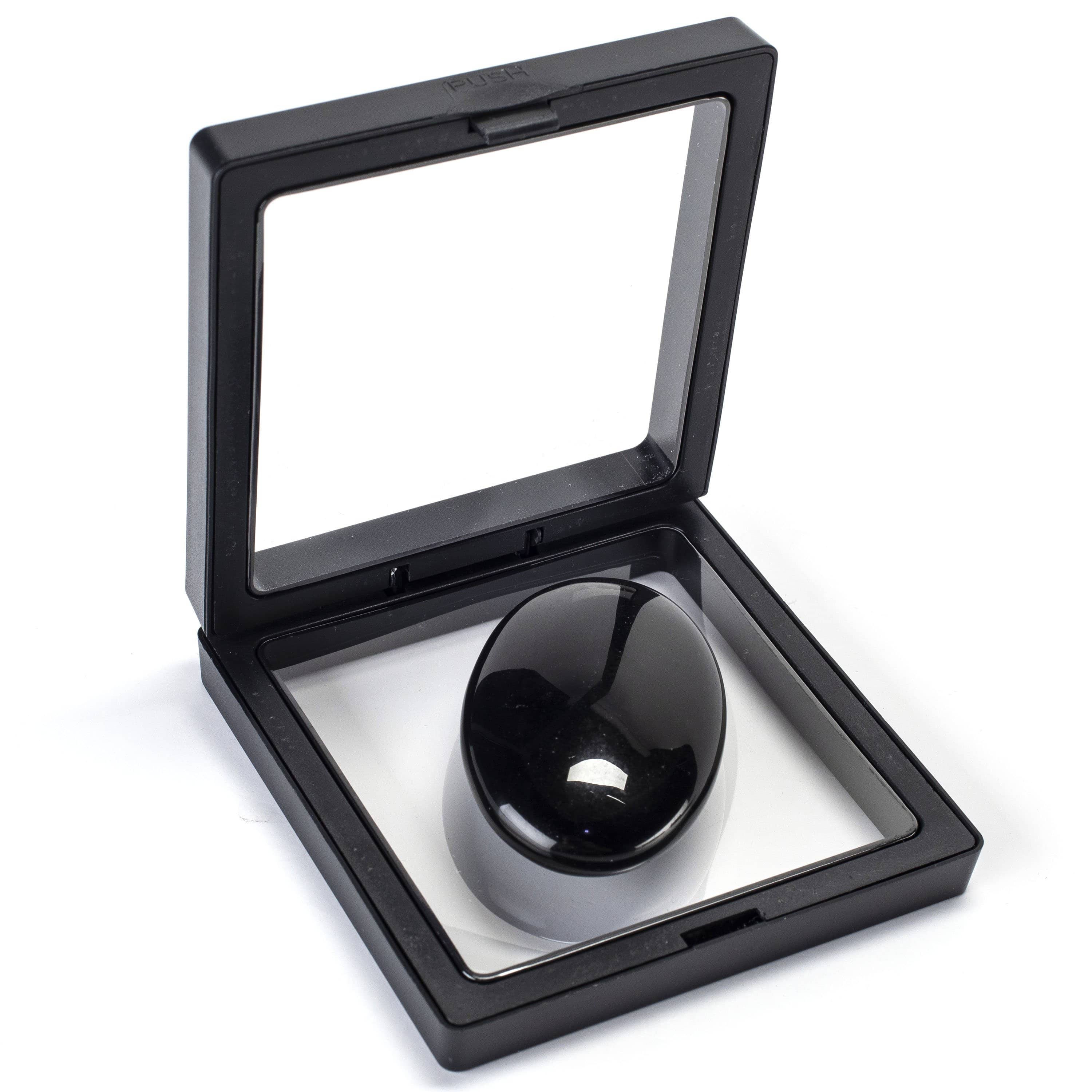 KALIFANO Obsidian Palm Stone PS60-OB