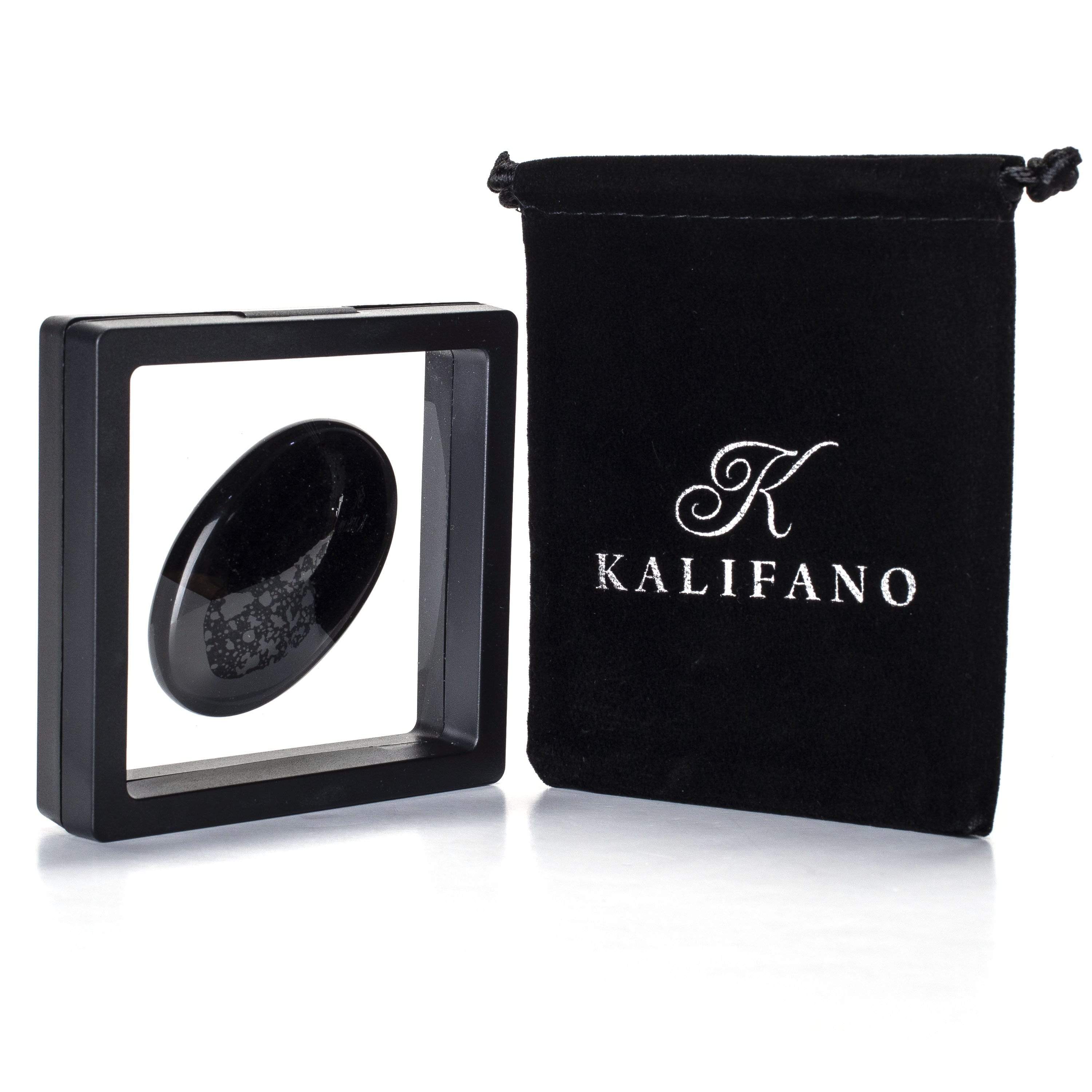 KALIFANO Obsidian Palm Stone PS60-OB