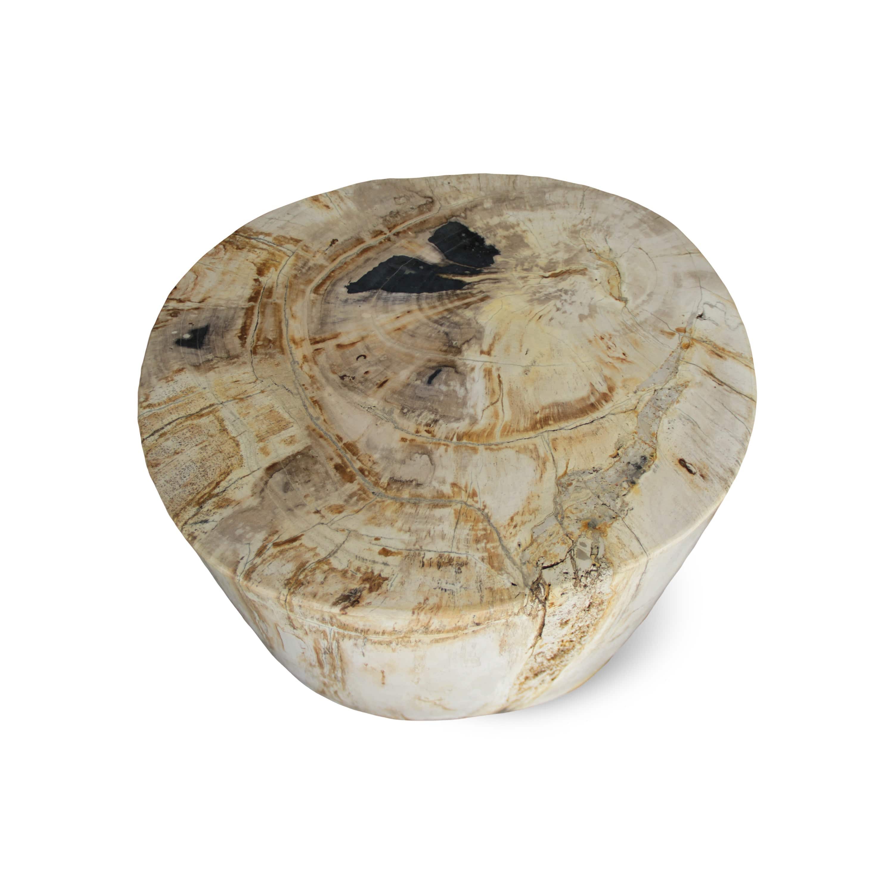 Kalifano Petrified Wood Petrified Wood Round Stump / Stool from Indonesia - 16" / 191 lbs PWS3600.003