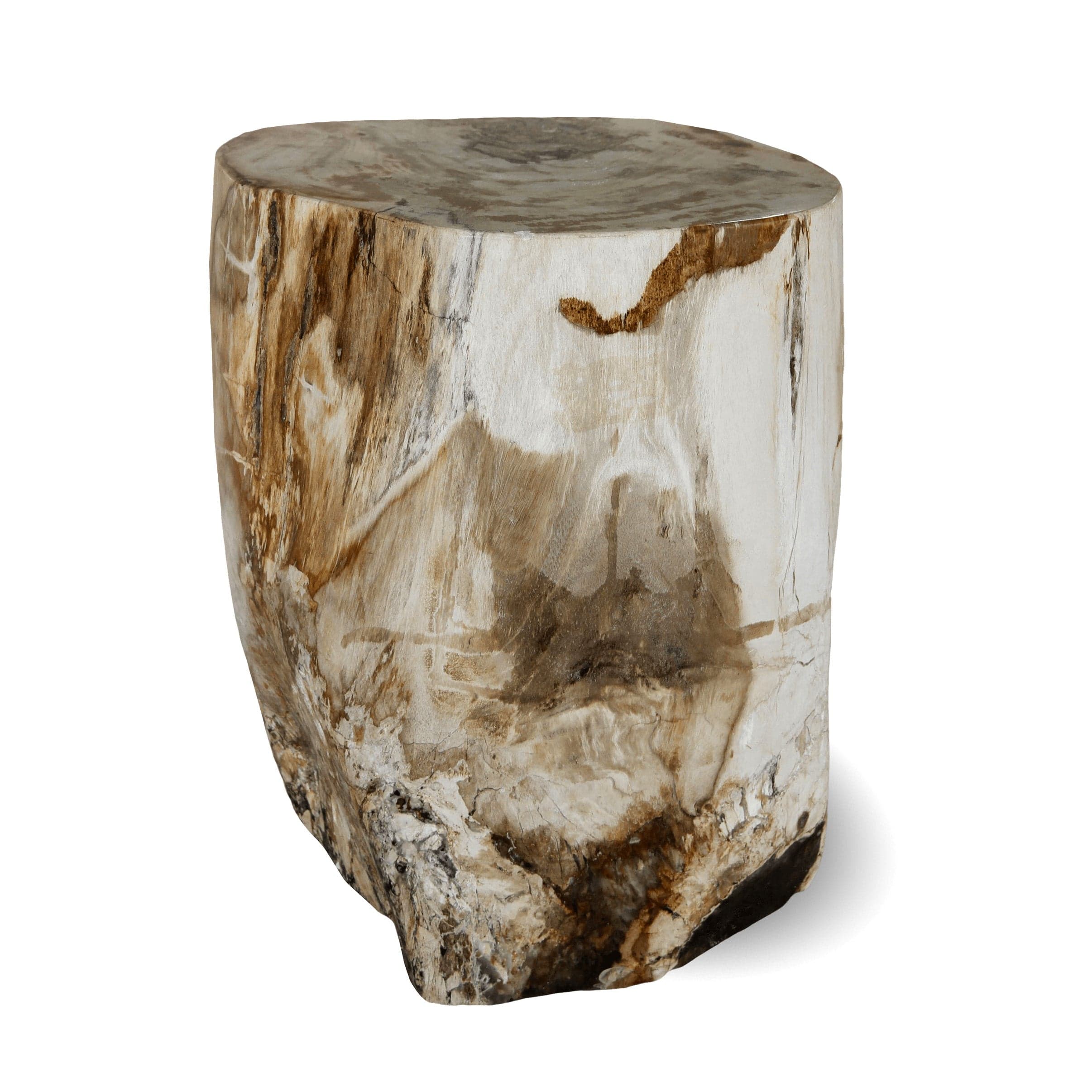 Kalifano Petrified Wood Petrified Wood Round Stump / Stool from Indonesia - 18" / 209 lbs PWS3800.003