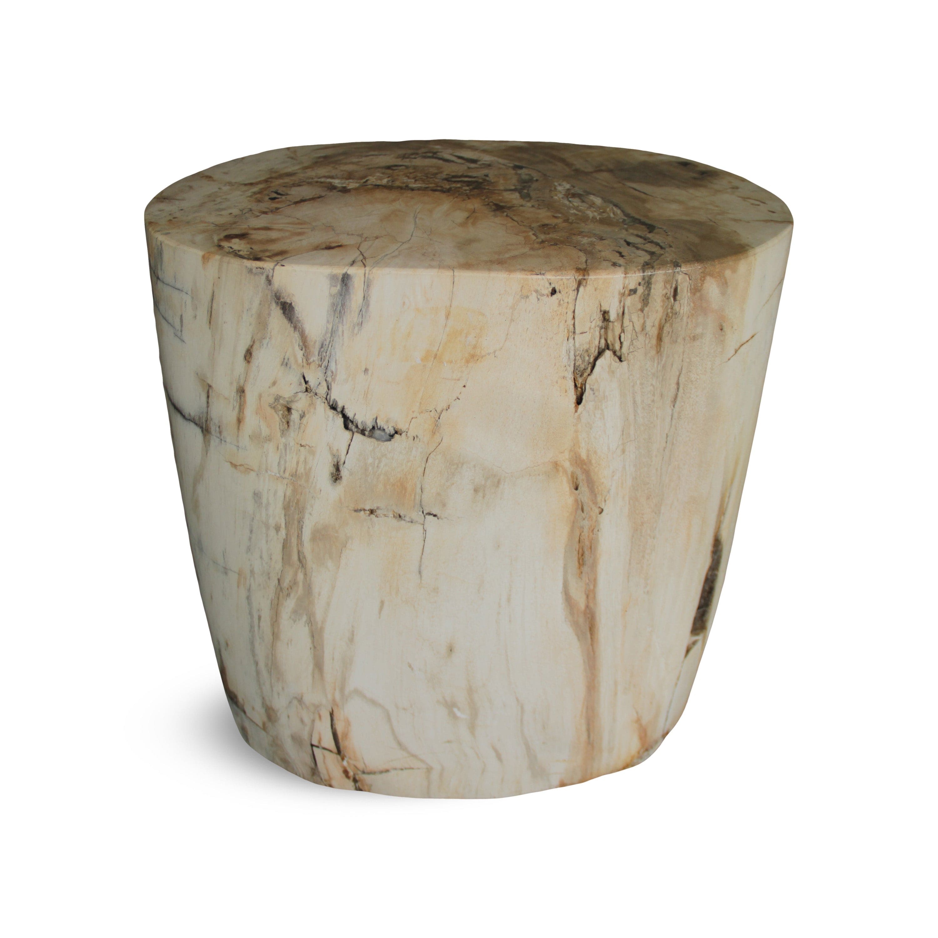 Kalifano Petrified Wood Petrified Wood Round Stump / Stool from Indonesia - 18" / 290 lbs PWS5400.003