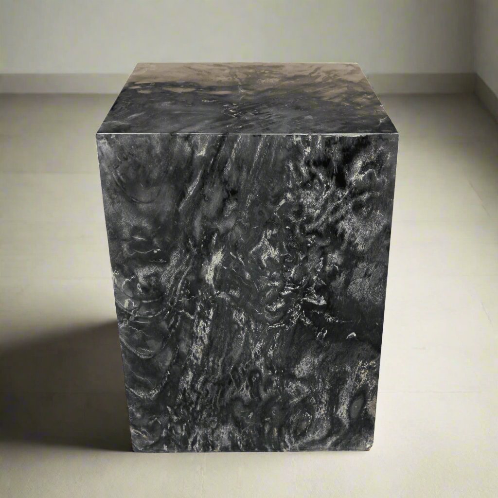 Kalifano Petrified Wood Petrified Wood Square Stump / Stool from Indonesia - 18" / 245 lbs PWSS6800.001