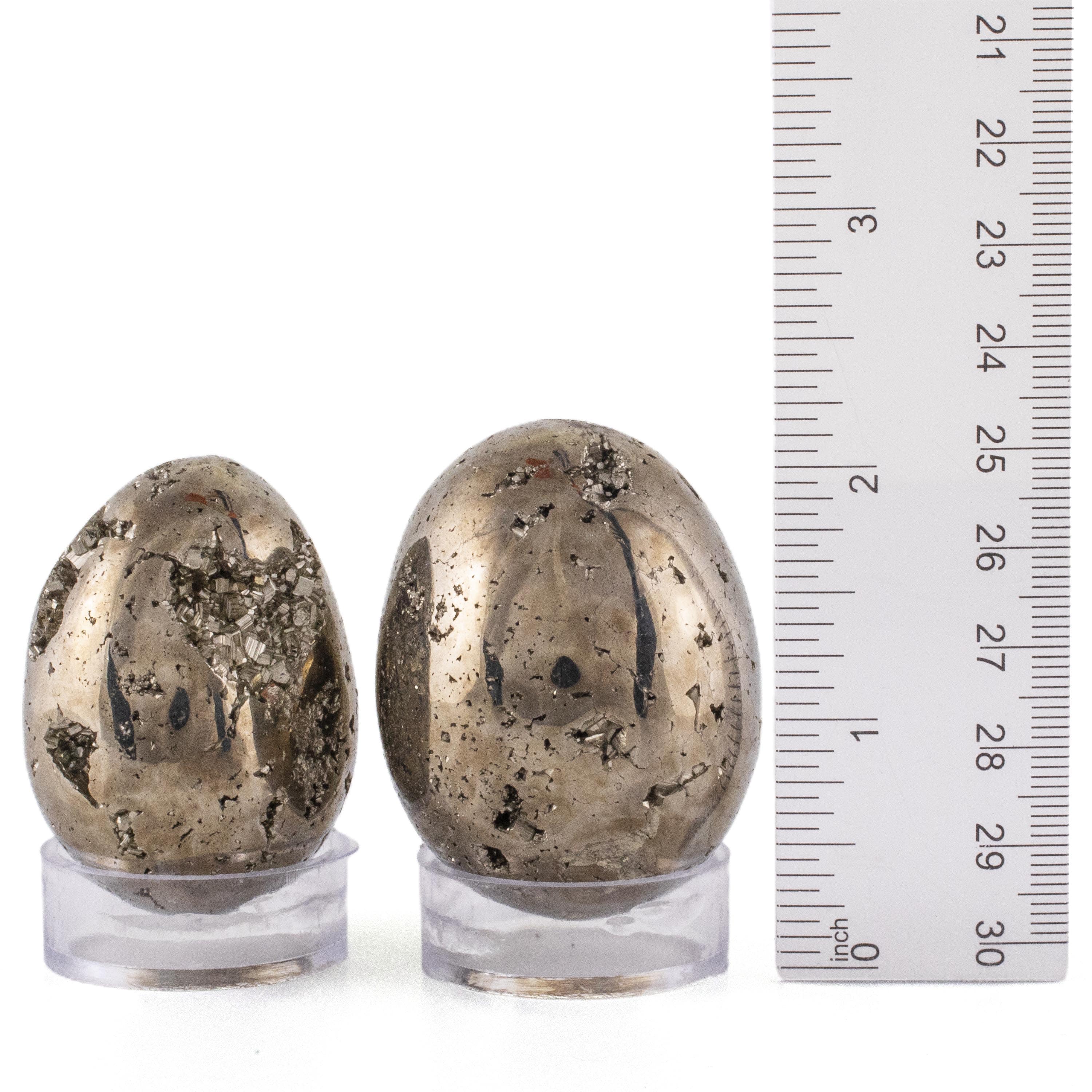 Kalifano Pyrite Pyrite Egg Carving 3" / 200 grams EGG180-PC