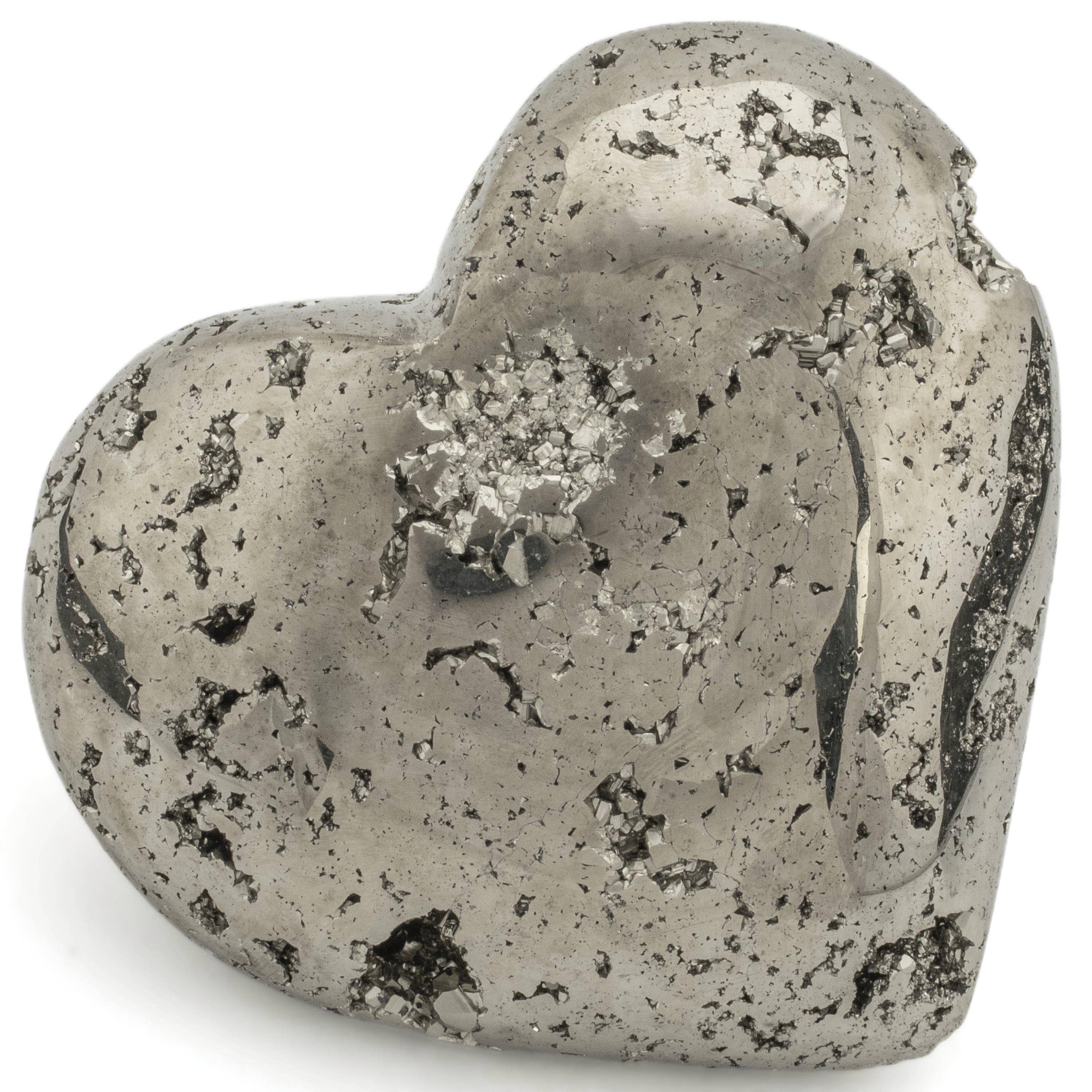 Kalifano Pyrite Pyrite Heart Carving 4.5" / 1,110 grams GH1200-PC.003