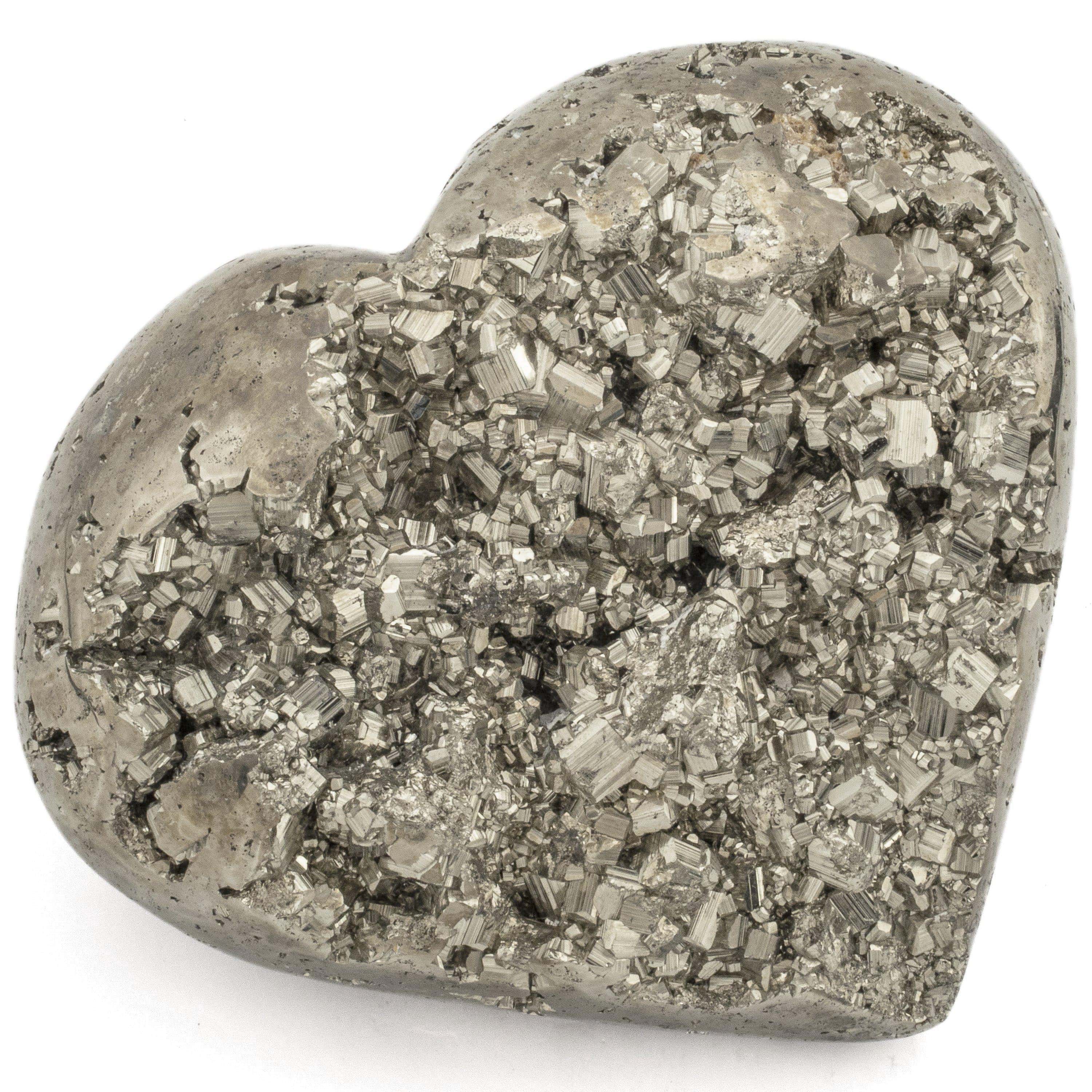 Kalifano Pyrite Pyrite Heart Carving 5" / 1,510 grams GH1800-PC.001