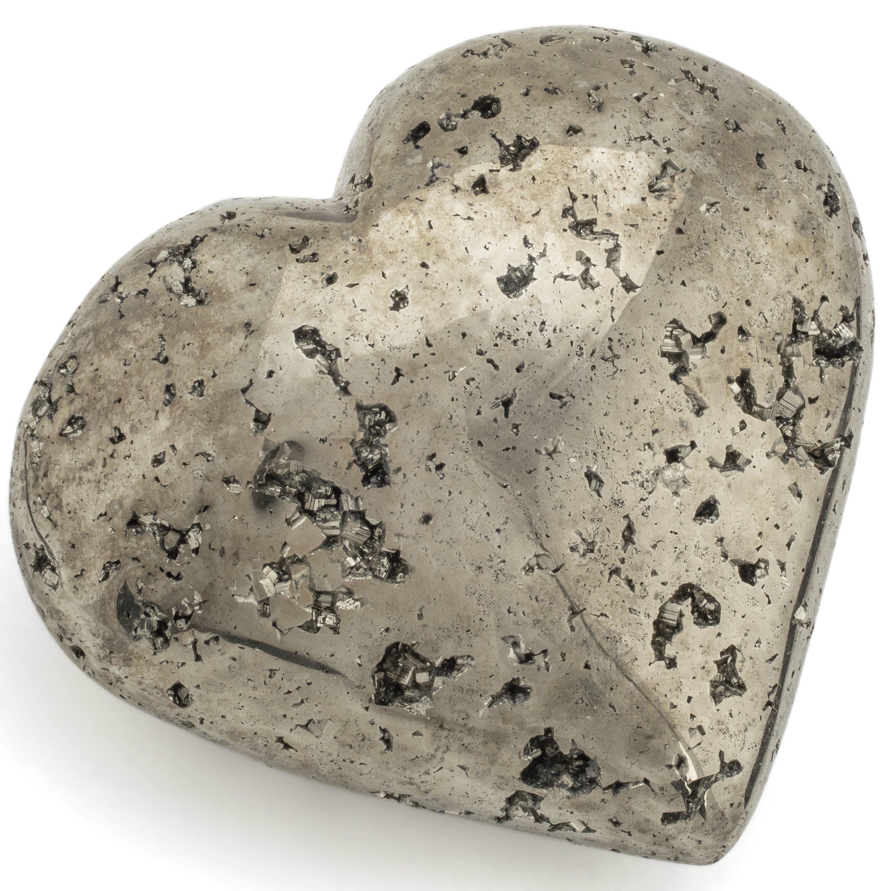 Kalifano Pyrite Pyrite Heart Carving 5" / 1,510 grams GH1800-PC.001