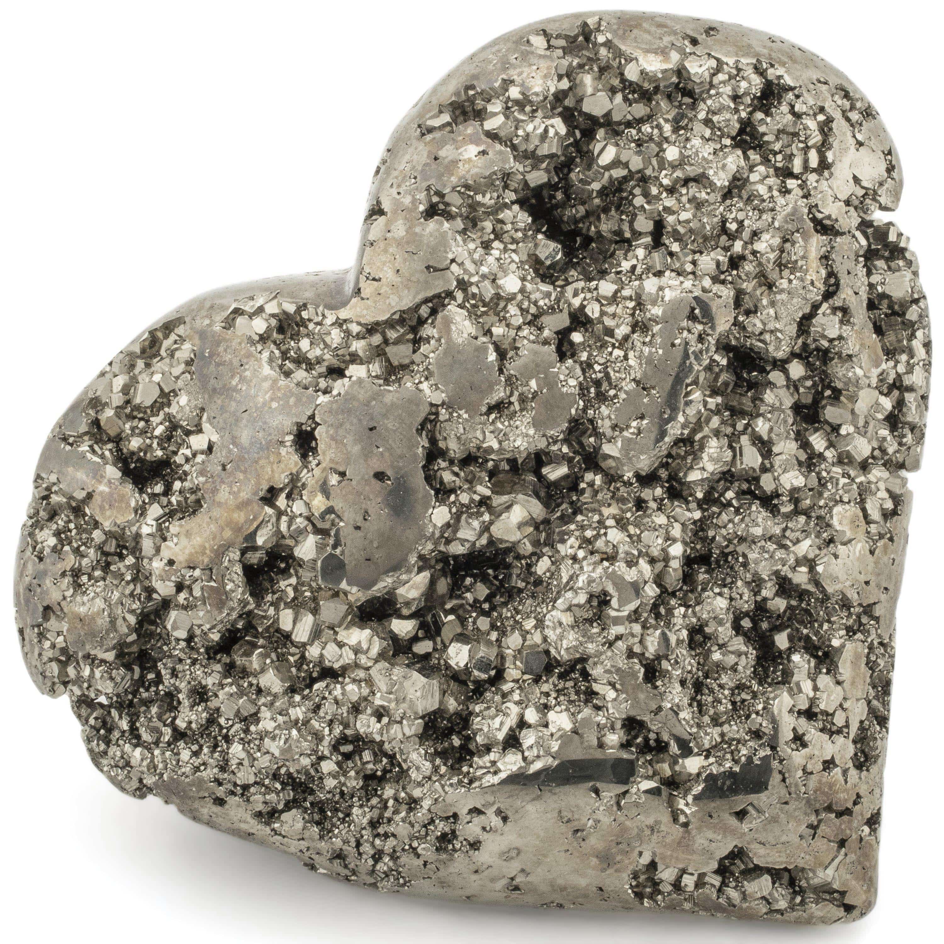 Kalifano Pyrite Pyrite Heart Carving 5" / 805 grams GH900-PC.001