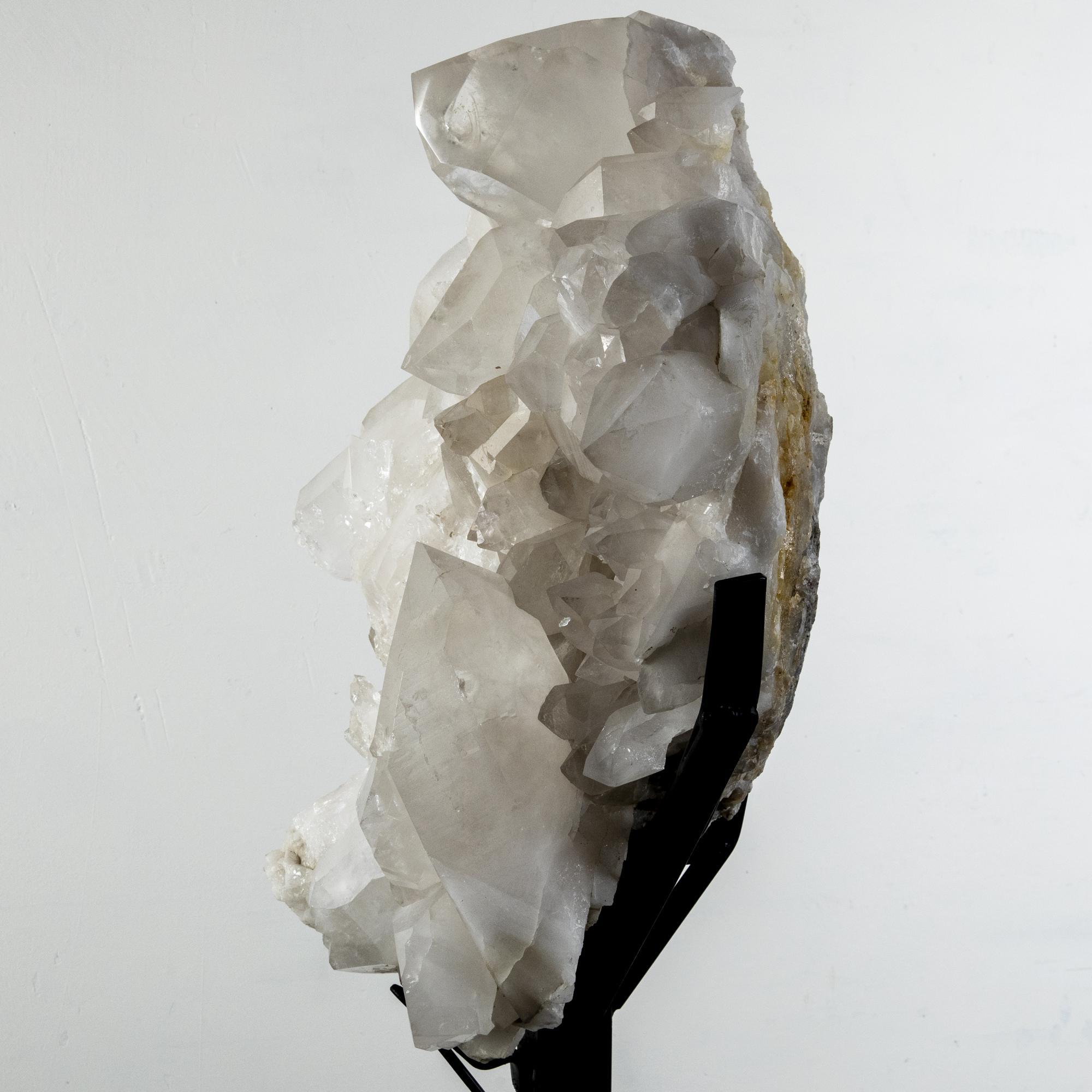 Kalifano Quartz Natural Brazilian Quartz Cluster on Custom Stand - 55‚Äù / 214 lbs QC54000.001