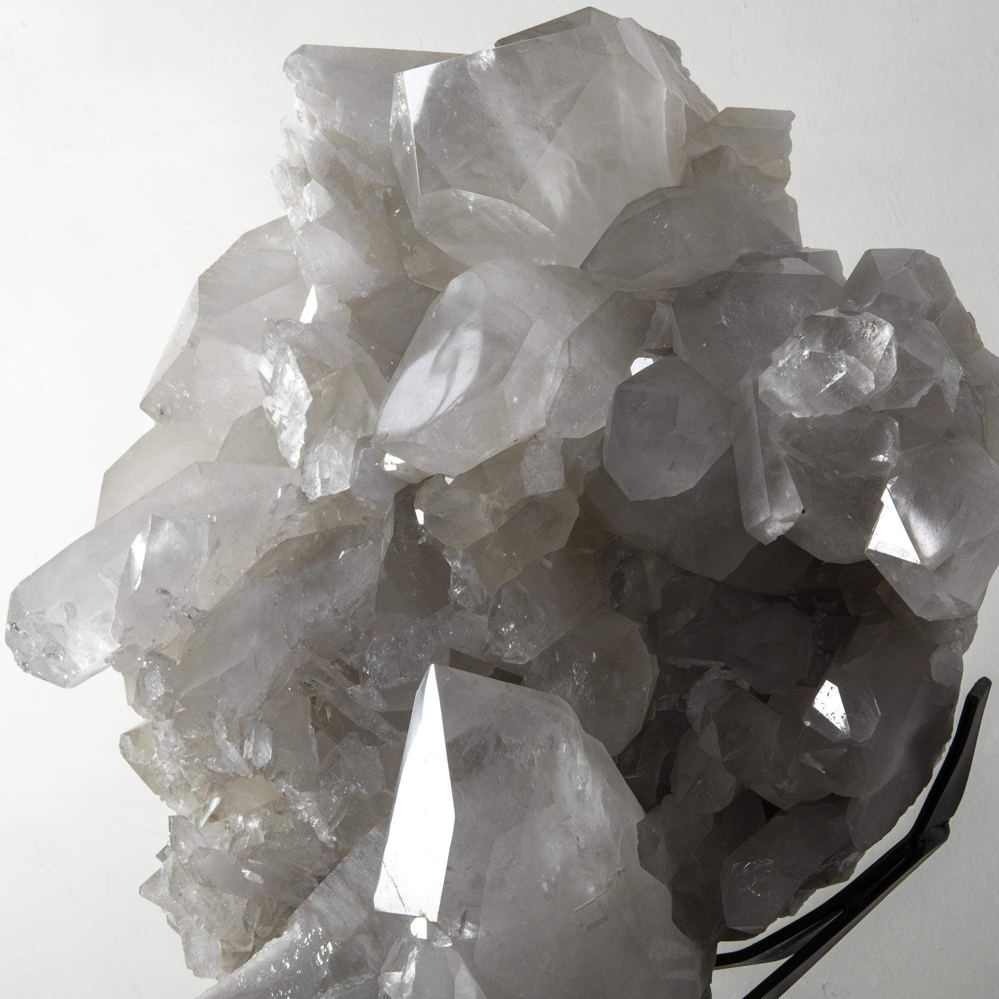 Kalifano Quartz Natural Brazilian Quartz Cluster on Custom Stand - 55‚Äù / 214 lbs QC54000.001