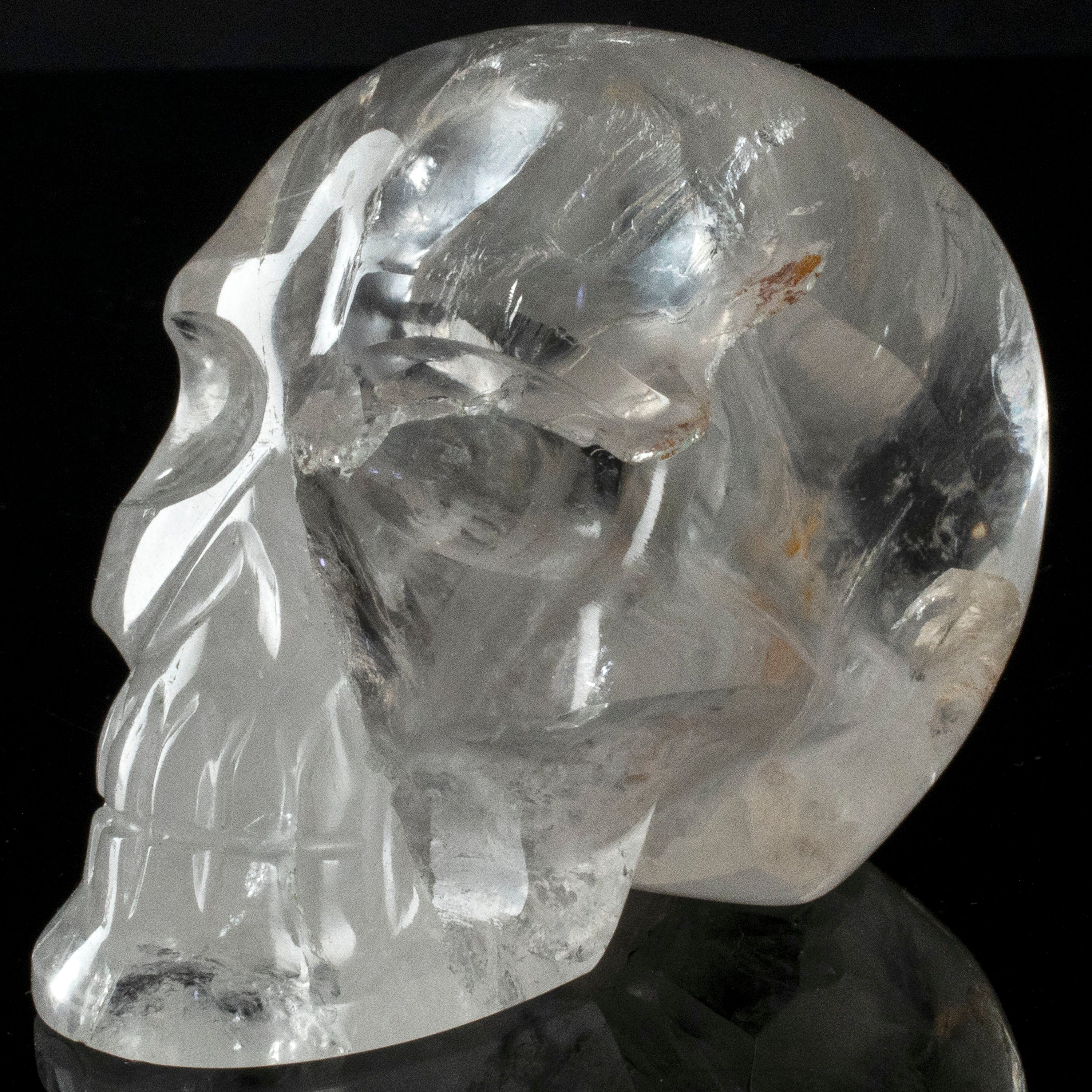 Kalifano Quartz Natural Brazilian Quartz Skull Carving - 3 in. SK2400.002