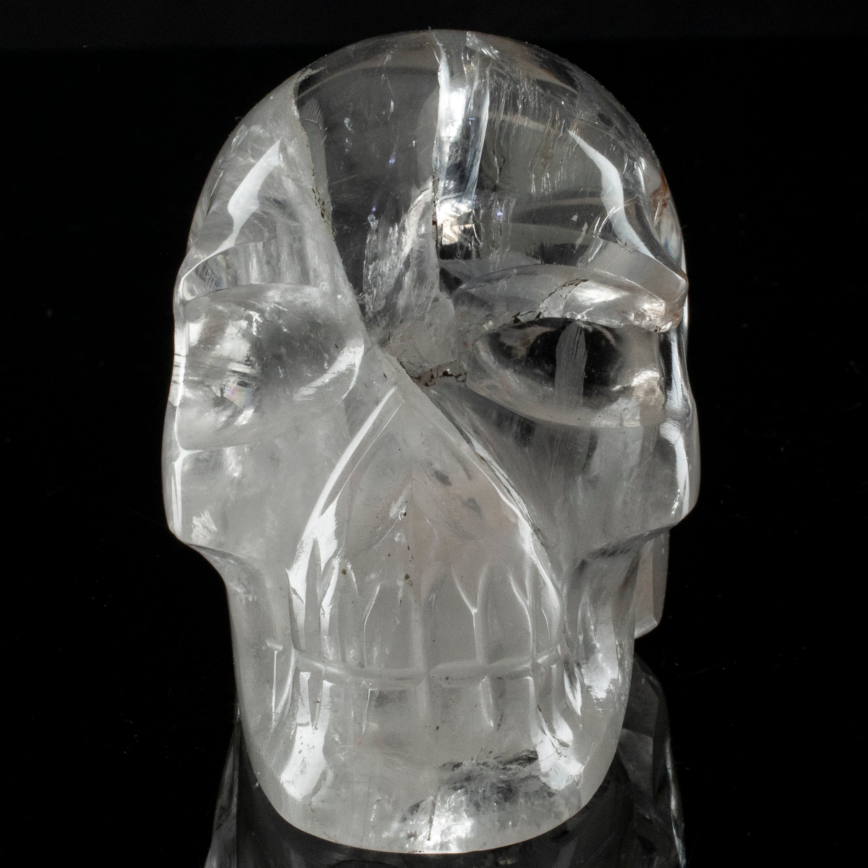 Kalifano Quartz Natural Brazilian Quartz Skull Carving - 3 in. SK2400.002