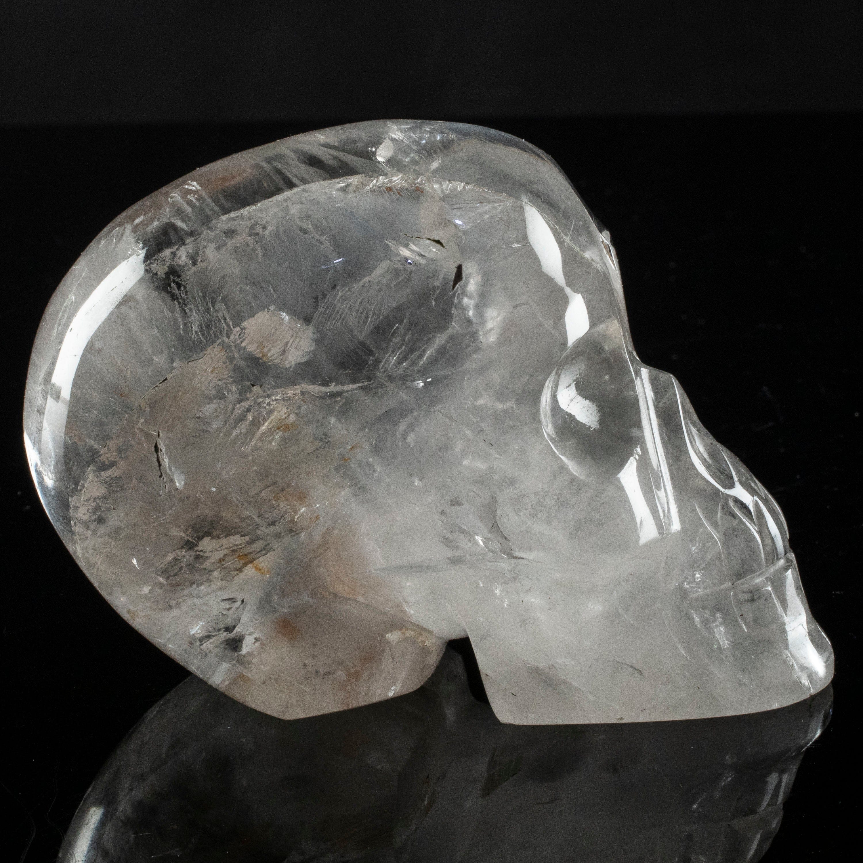 Kalifano Quartz Natural Brazilian Quartz Skull Carving - 3 in. SK2400.002