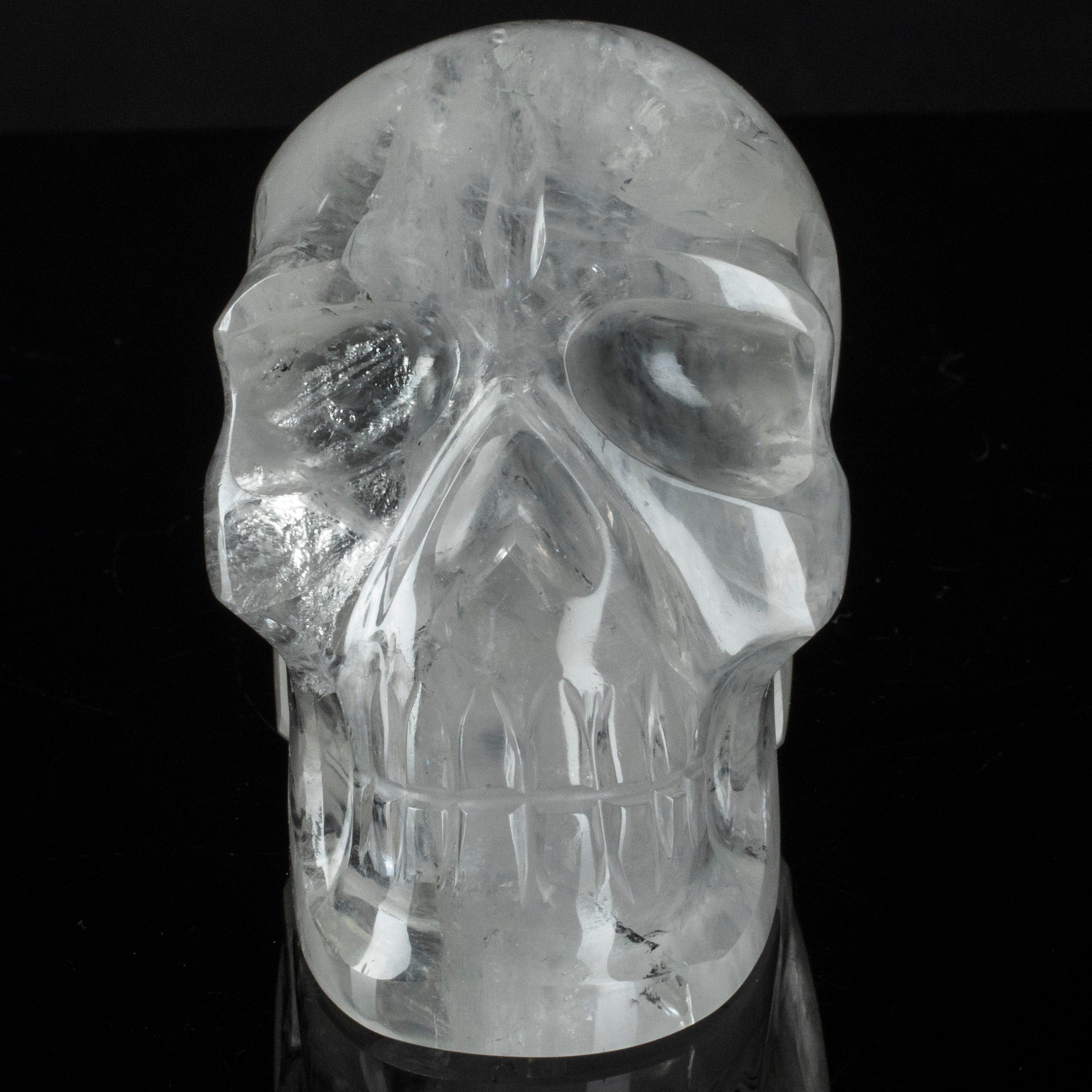 Kalifano Quartz Natural Brazilian Quartz Skull Carving - 4 in. SK2800.003