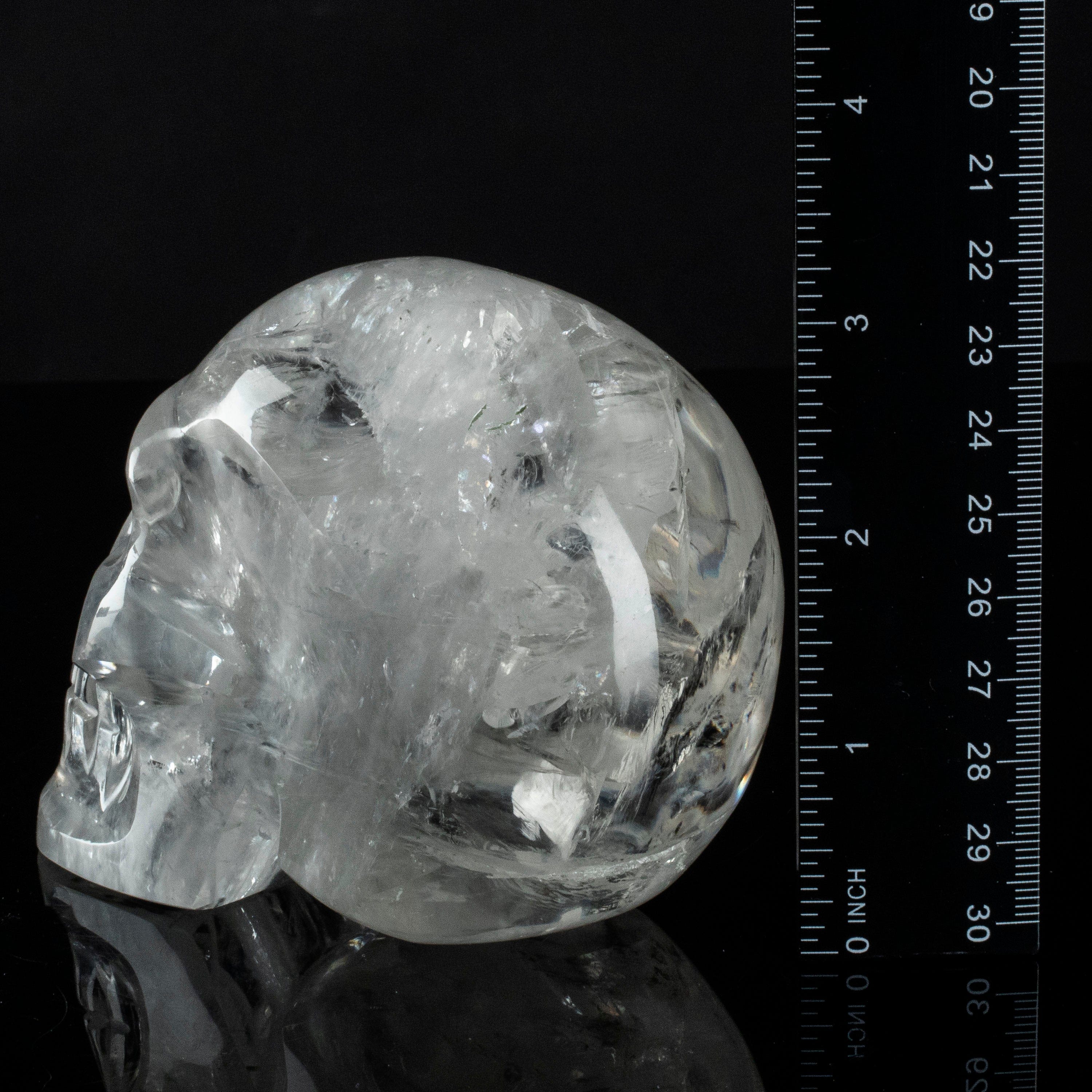 Kalifano Quartz Natural Brazilian Quartz Skull Carving - 4 in. SK2800.003